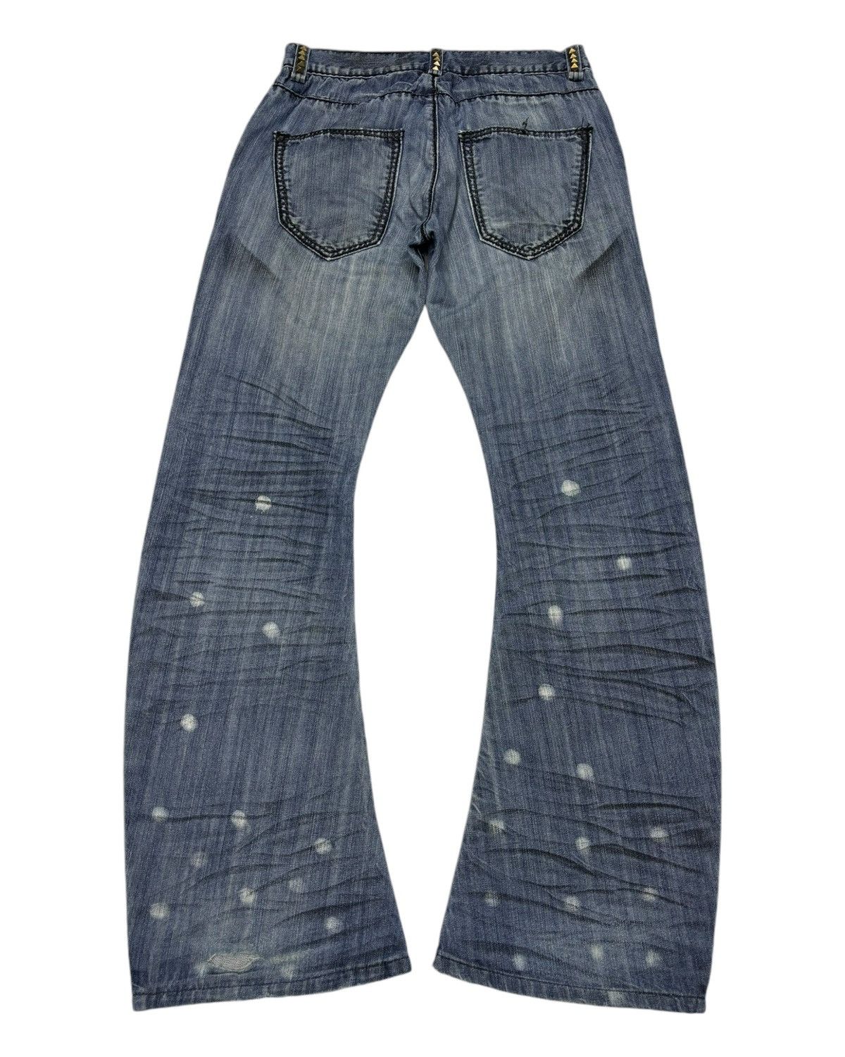 If Six Was Nine RARE🔥OBELISK STYLE LUXURY GENDER CURVED FLARE JEANS Size US 28 / EU 44 - 2 Thumbnail