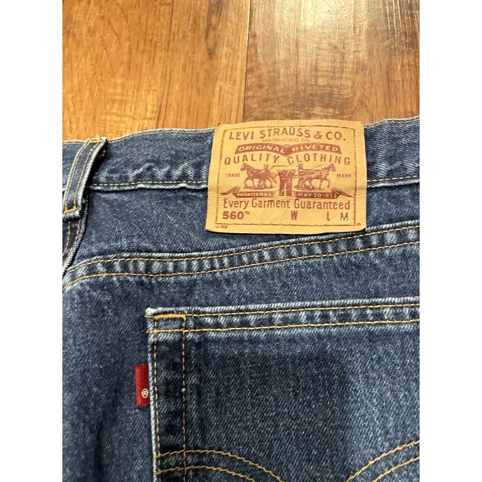 Levi's VINTAGE Levi’s 560 Jeans Women’s Size 16 Blue 35x28 Straight Relaxed 5-Pocket Denim Jeans Size 38" / US 16 / IT 52 - 3 Thumbnail