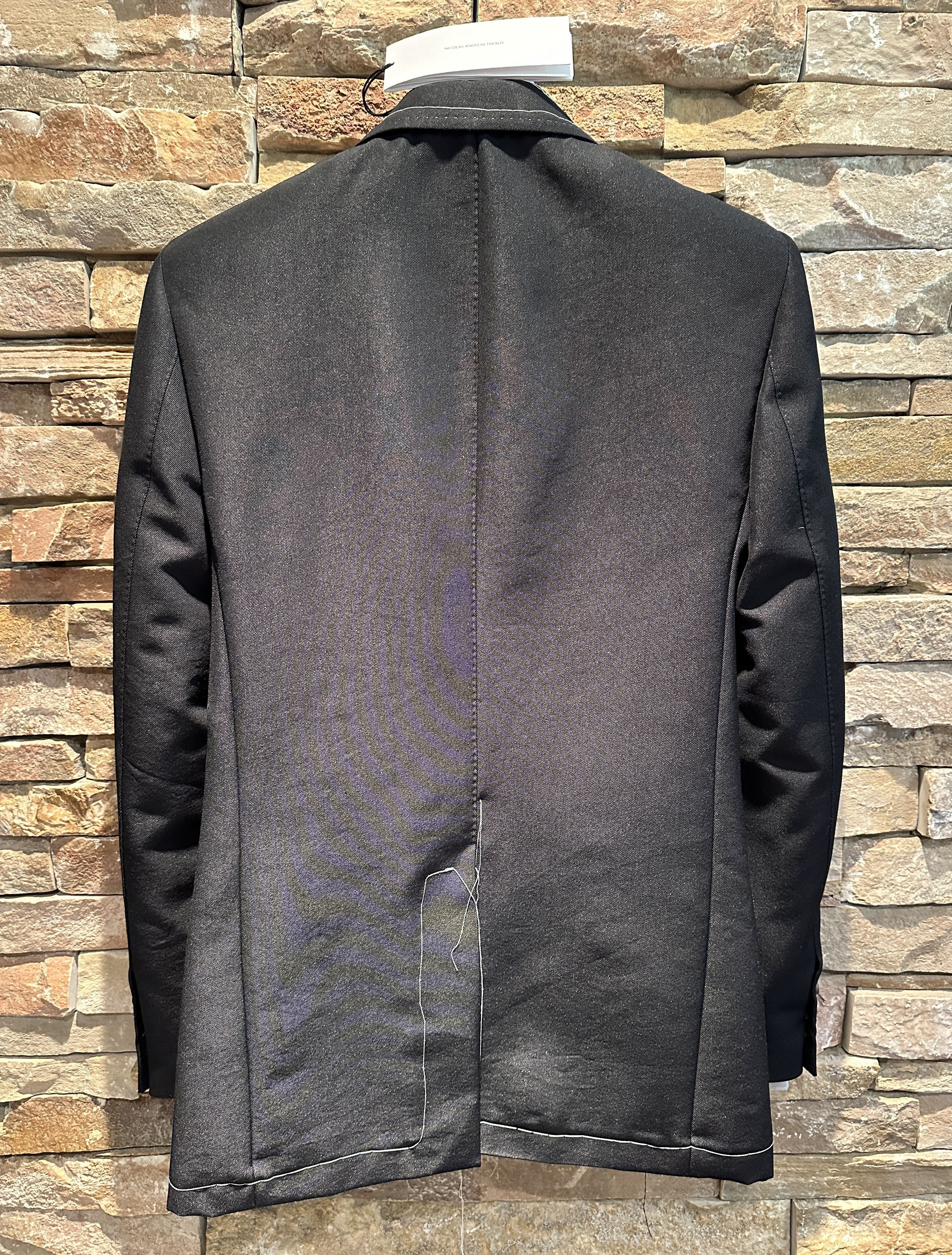 Nicolas Andreas Taralis NICOLAS ANDREAS TARALIS LOOSE THREAD JACKET BLAZER BLACK Size 46R - 5 Thumbnail