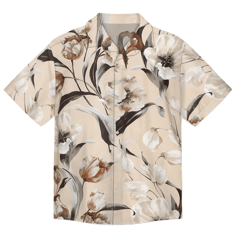 The Unbranded Brand Tulip-print Shirt | Subtle Bloom, Modern Ease Size US M / EU 48-50 / 2 - 1 Thumbnail