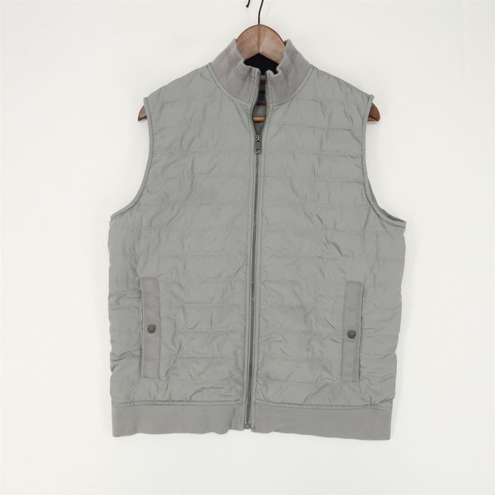 UNTUCKit Untuckit Rebulo Quilted Vest Mens Medium Gray Full Zip | Grailed