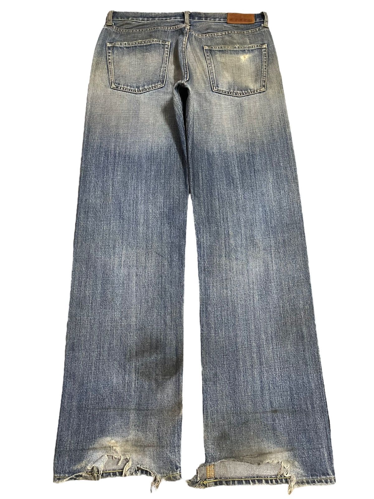Uniqlo Vintage Japanese Uniqlo Mud Wash Style Distress Loose Jeans Size US 34 / EU 50 - 2 Thumbnail