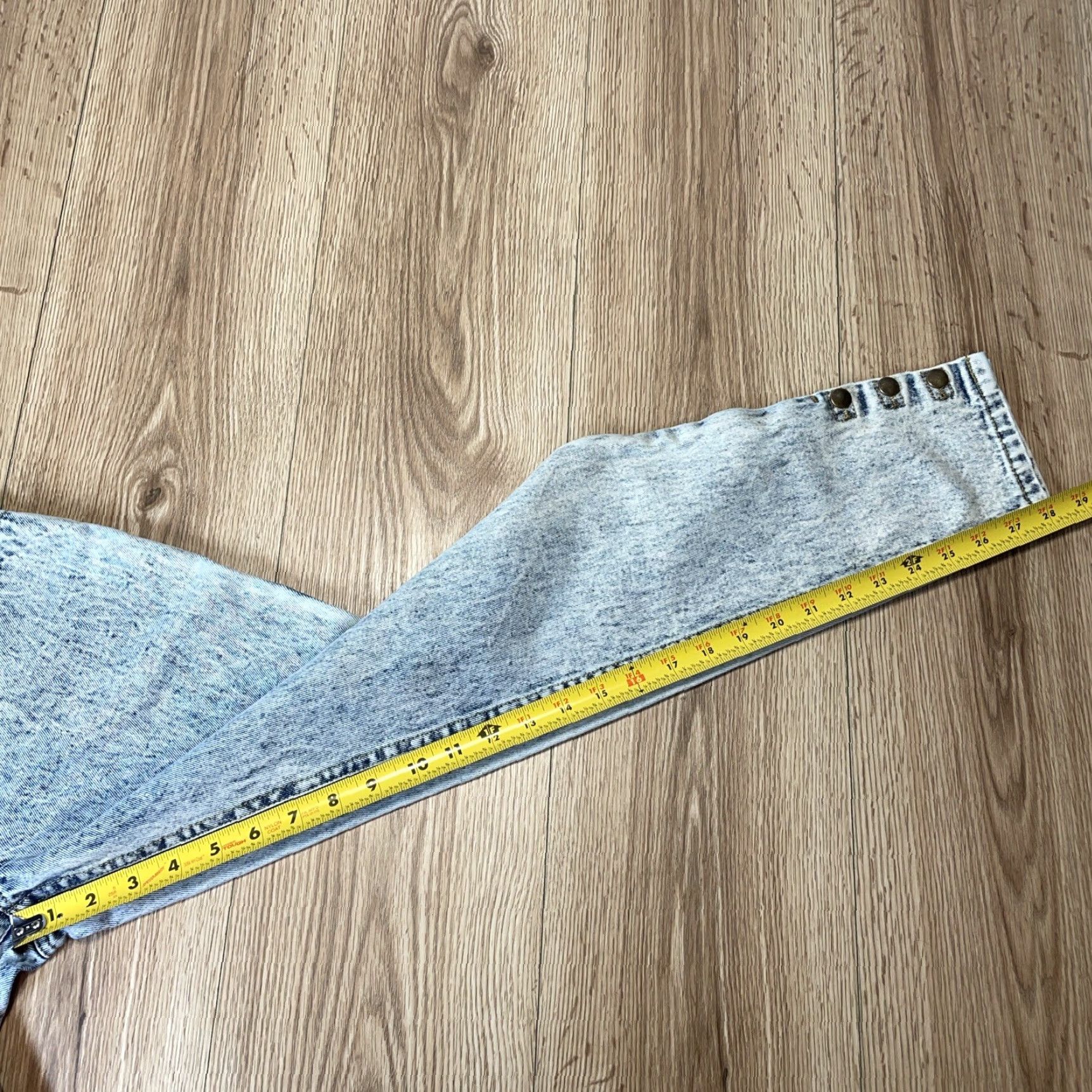 Lee VINTAGE Lee Jeans 90s Womens High Waist Mom Light Wash Taper Ankle 24x28 Blue Size 42" / US 20 - 6 Thumbnail