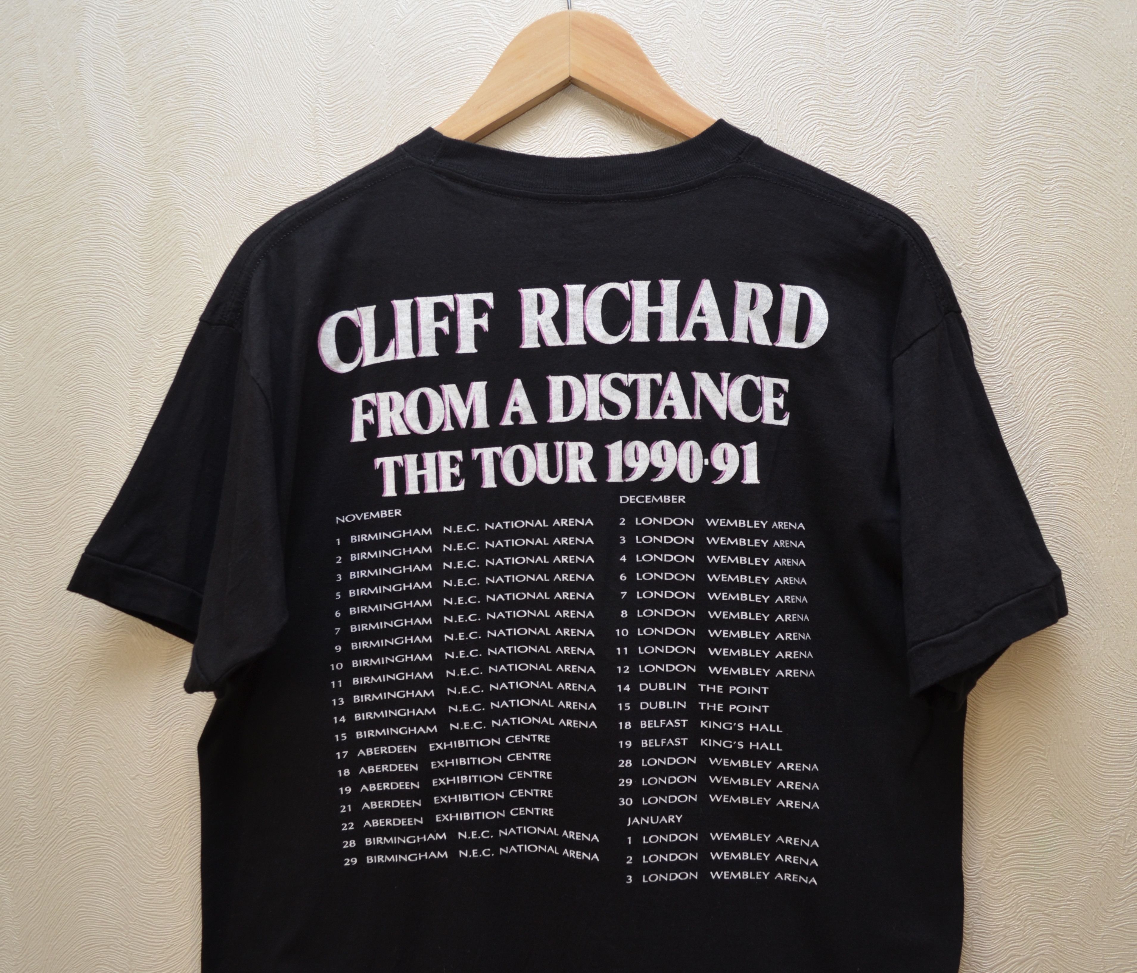 Vintage Cliff Richard From A Distance Tour 1990-91 T Shirt