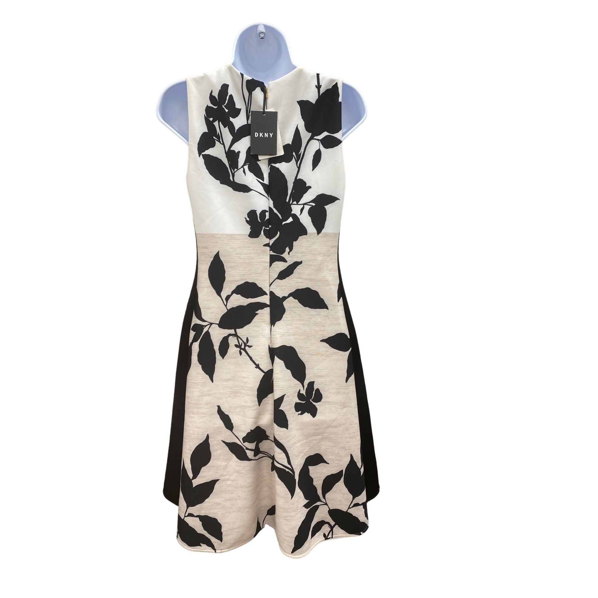 DKNY DKYN Women's Black White Dress Above Knee Sleeveless Size 4 Size S / US 4 / IT 40 - 6 Thumbnail