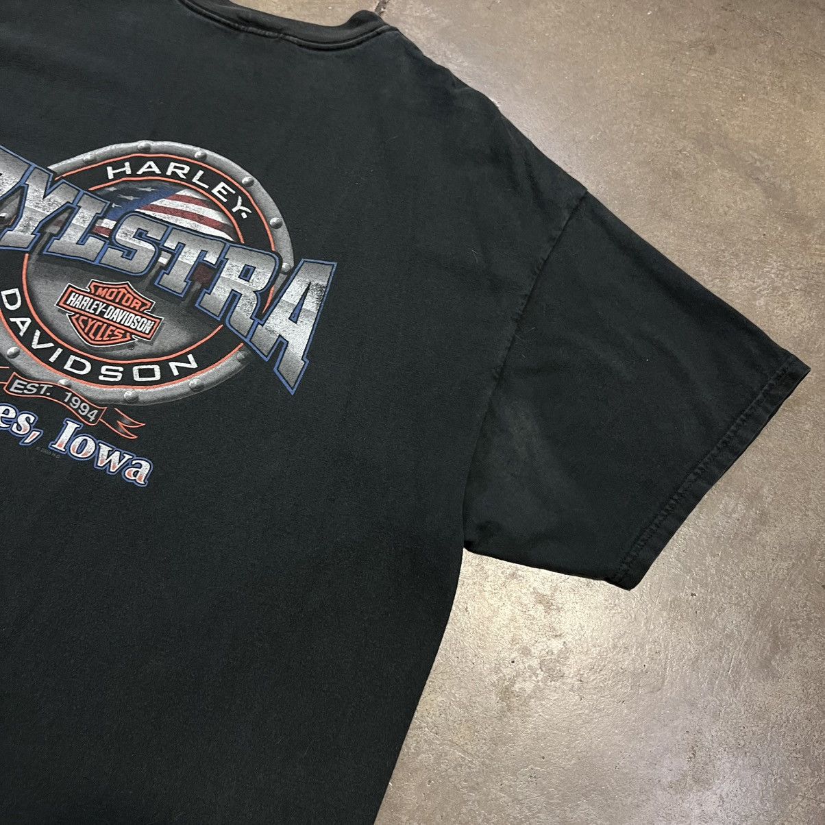 Harley Davidson × Vintage Vintage Harley Davidson Tshirt Motorcycle Biker Pocket Faded Size US XXL / EU 58 / 5 - 3 Thumbnail