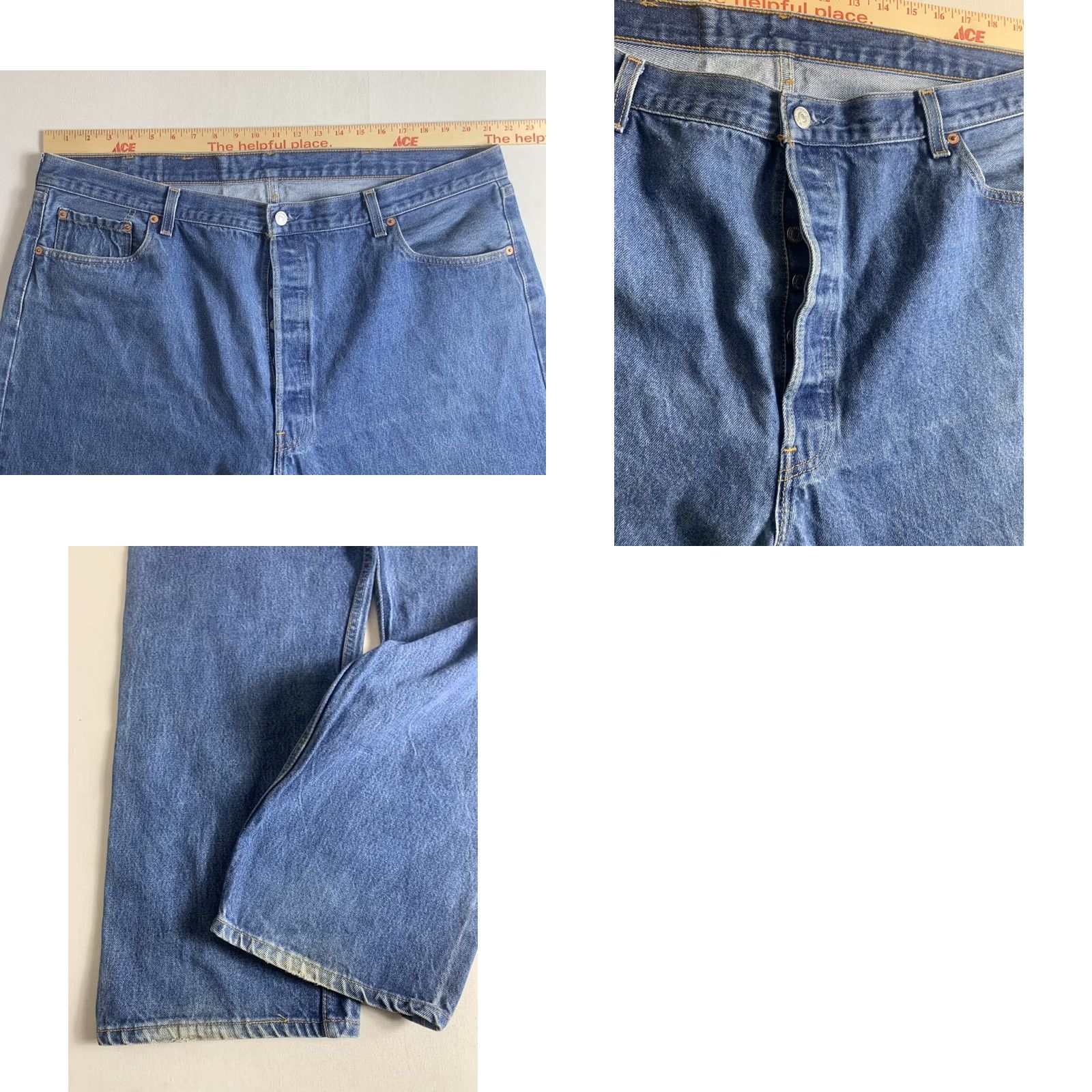 Levi's VINTAGE Levi's 501 Jeans Shirt? No, Better: Levi's 501 Jeans Men Blue 42x29 Regular Button Fly USA 90s Straight Denim Jeans 5-Pocket Size US 42 / EU 58 - 8 Thumbnail