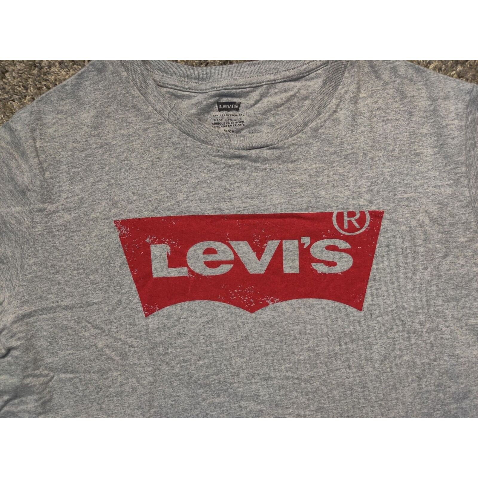 Levi's Levi's Shirt Adult Mens Small Gray Red Spell Out Size US S / EU 44-46 / 1 - 2 Thumbnail