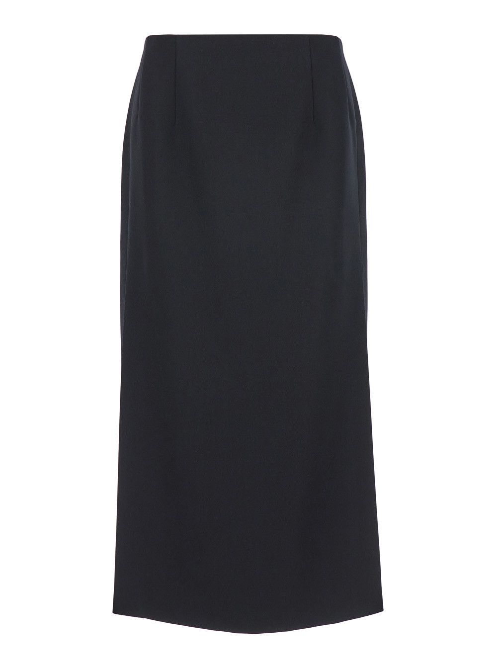Valentino 'Grisaille' Black Midi Skirt with Side Splits in Wool Woman Size 30" / US 8 / IT 44 - 1 Thumbnail