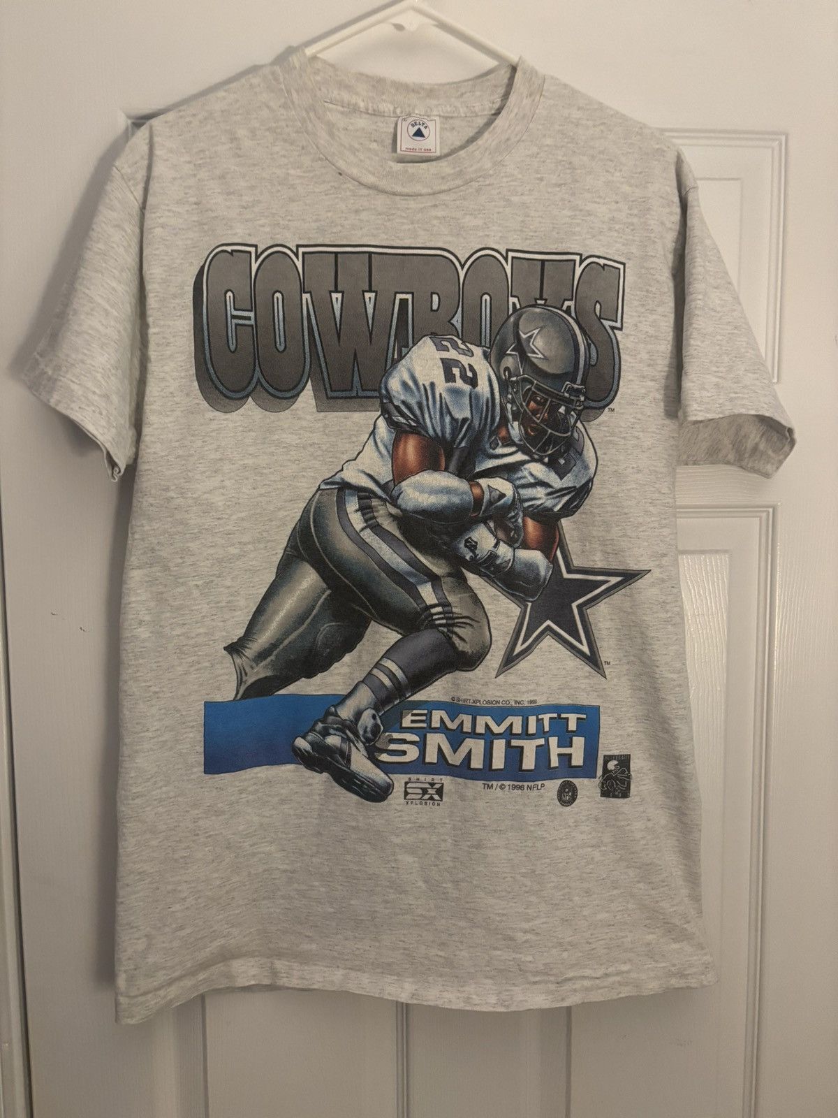 Delta × Vintage 1996 VINTAGE COWBOYS EMMIT SMITH TEE Size US L / EU 52-54 / 3 - 1 Thumbnail