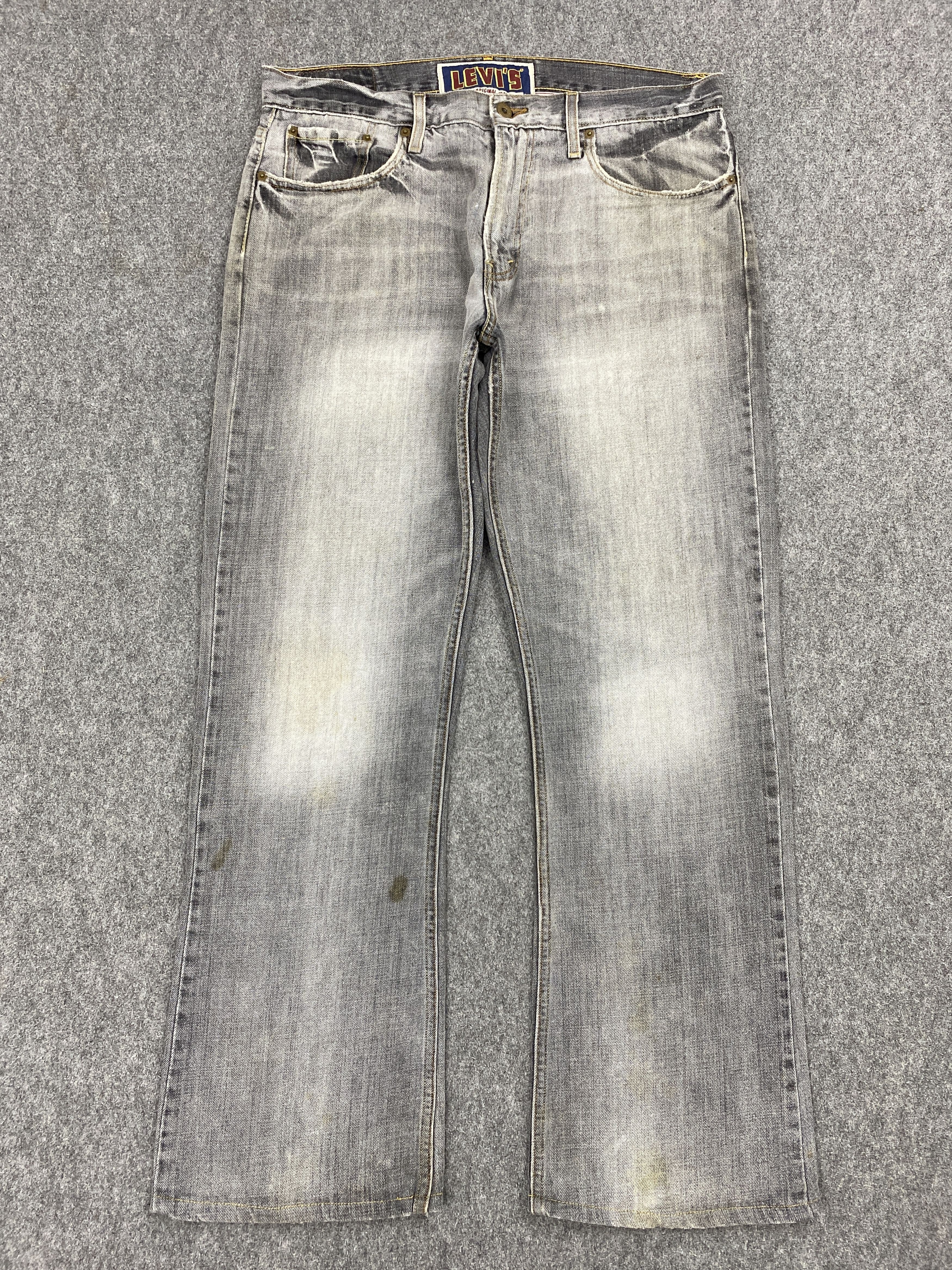 image of Levis x Vintage Levi's 527 Bootcut Faded Black Denim Jeans, Men's (Size 35)