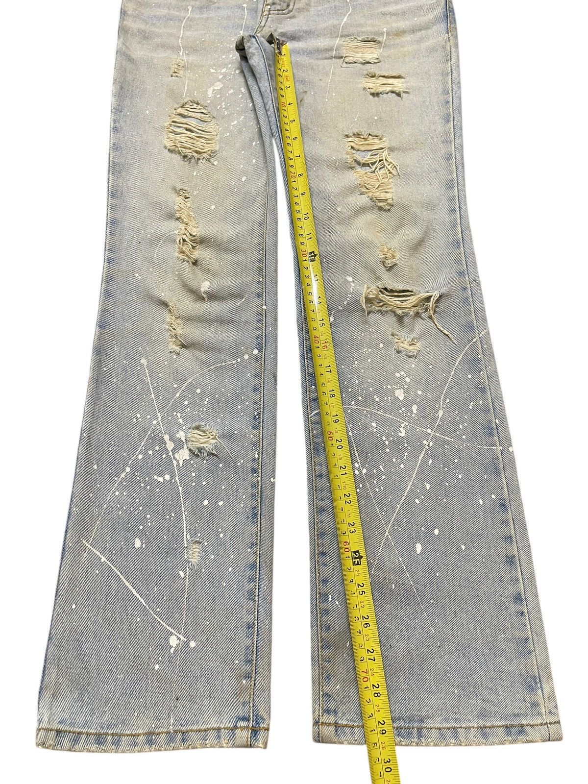 If Six Was Nine Vintage Japanese Brand Faded Distress Paint Splatter Jeans Size US 31 - 13 Thumbnail