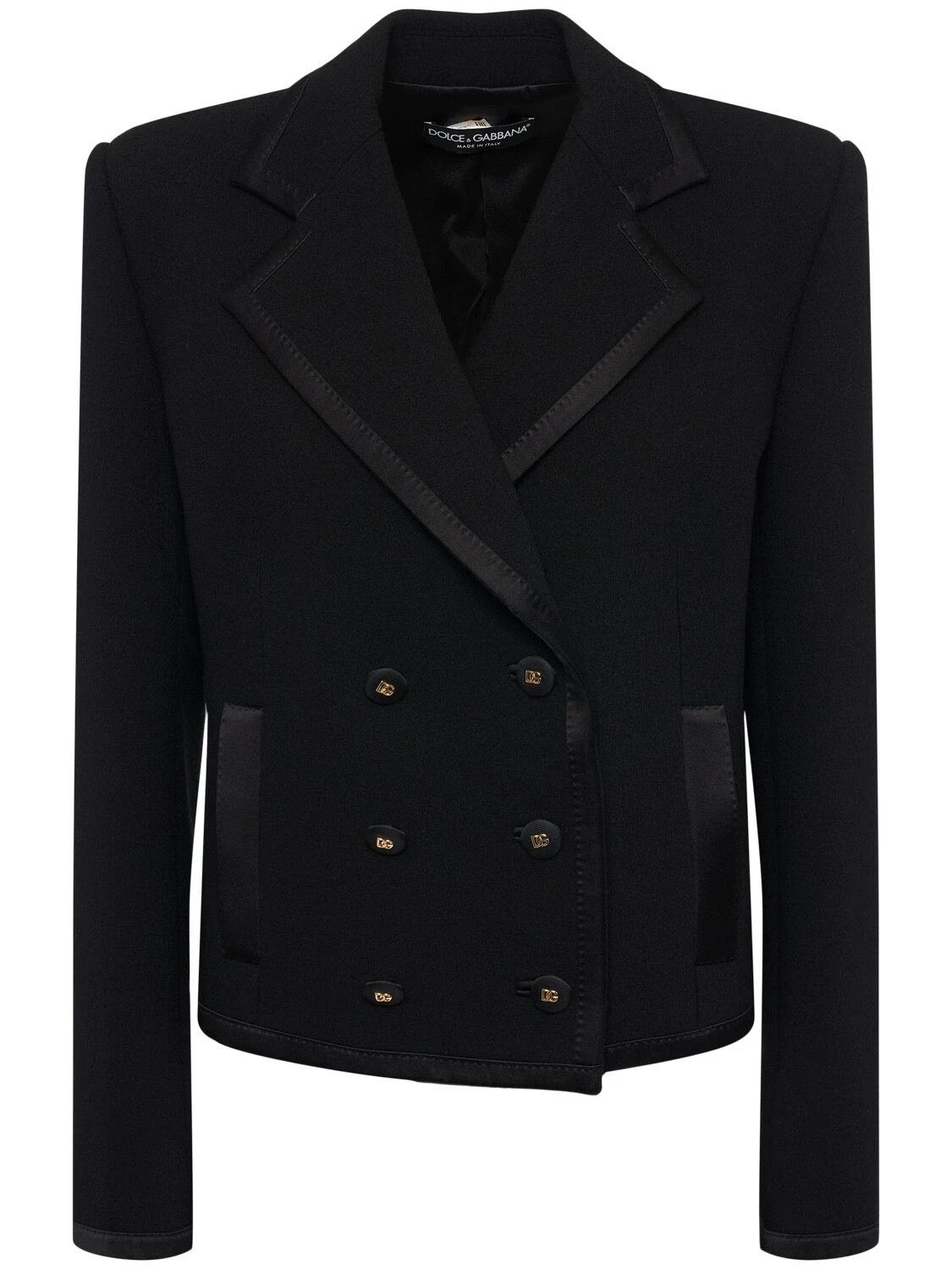 Dolce & Gabbana DOLCE&GABBANA Black Wool DBL Breasted Jacket New Auth Size M / US 6-8 / IT 42-44 - 1 Thumbnail