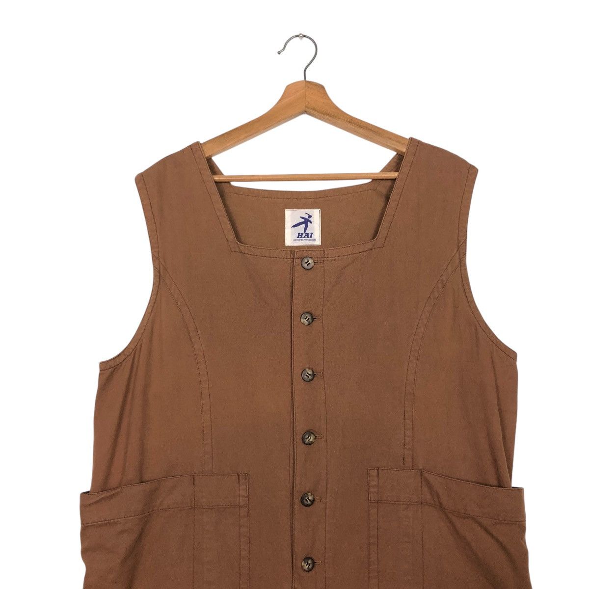 Issey Miyake 🔥VINTAGE COVERALL WORKER SLEEVELESS HAI SPORTING GEAR Size US 42 / EU 58 - 3 Thumbnail