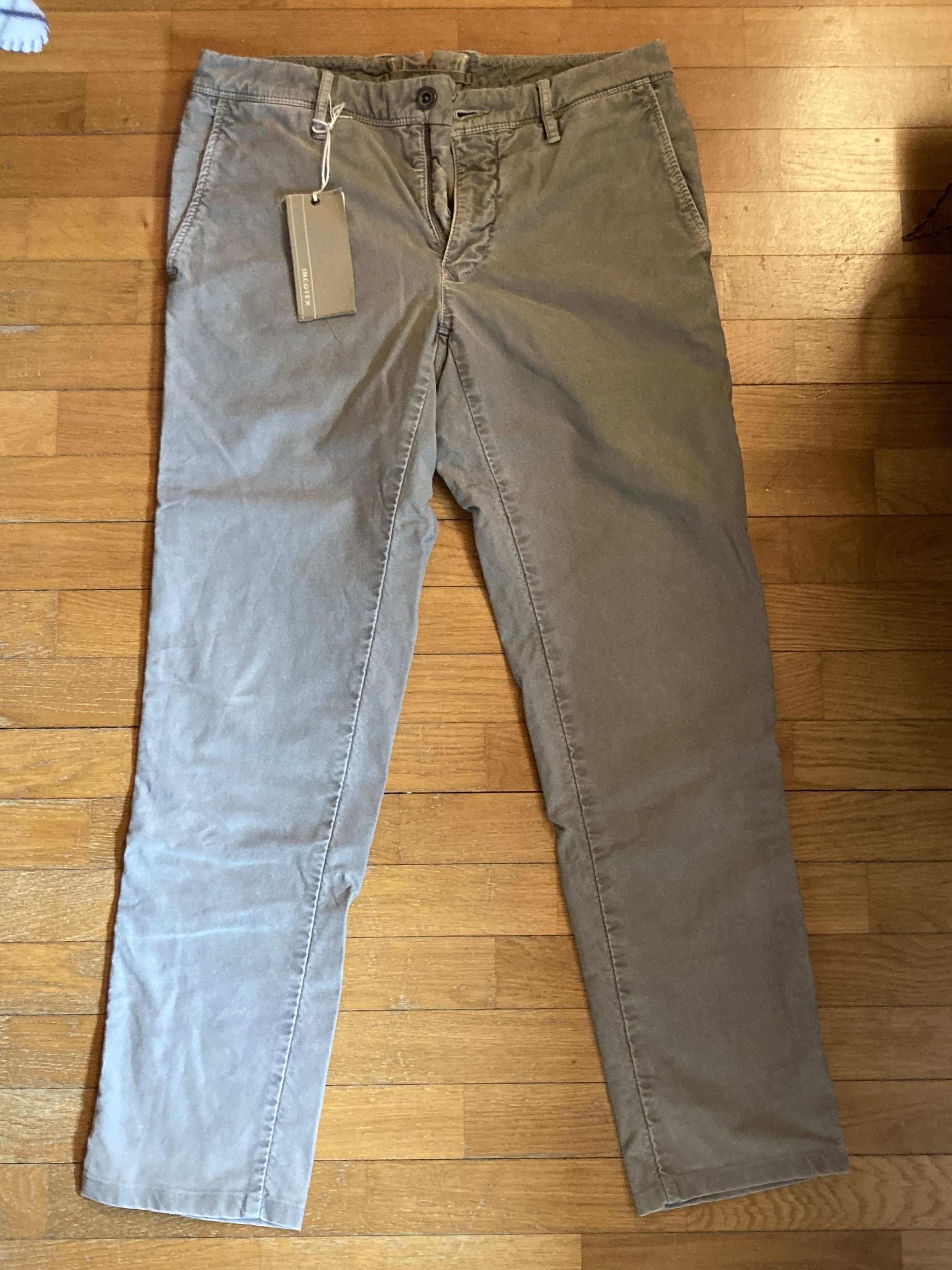 Incotex INCOTEX slim fit chino pants size 32/48 in tricochino grey Size US 32 / EU 48 - 1 Thumbnail