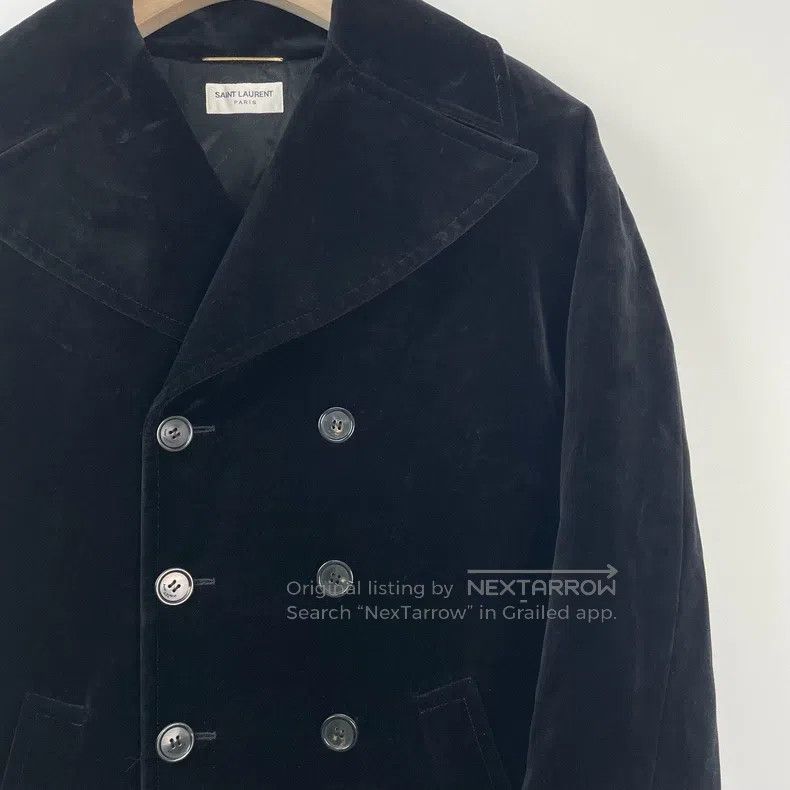 Saint Laurent Paris Saint Laurent Paris Black Velvet Waterfall Button Fur Coat Size US M / EU 48-50 / 2 - 3 Thumbnail