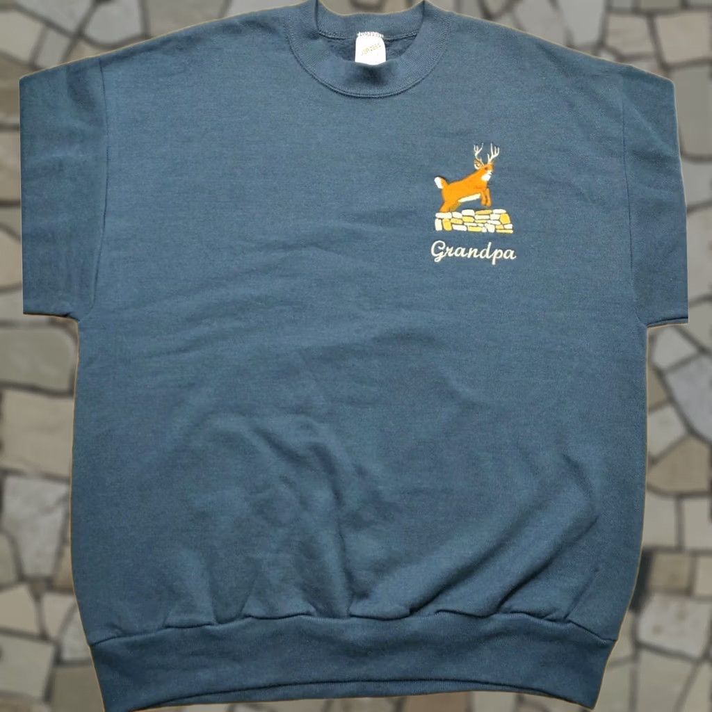 Jerzees VINTAGE Jerzees Sweatshirt Mens Large Blue Nature 80s 90s Pullover Size US L / EU 52-54 / 3 - 1 Thumbnail