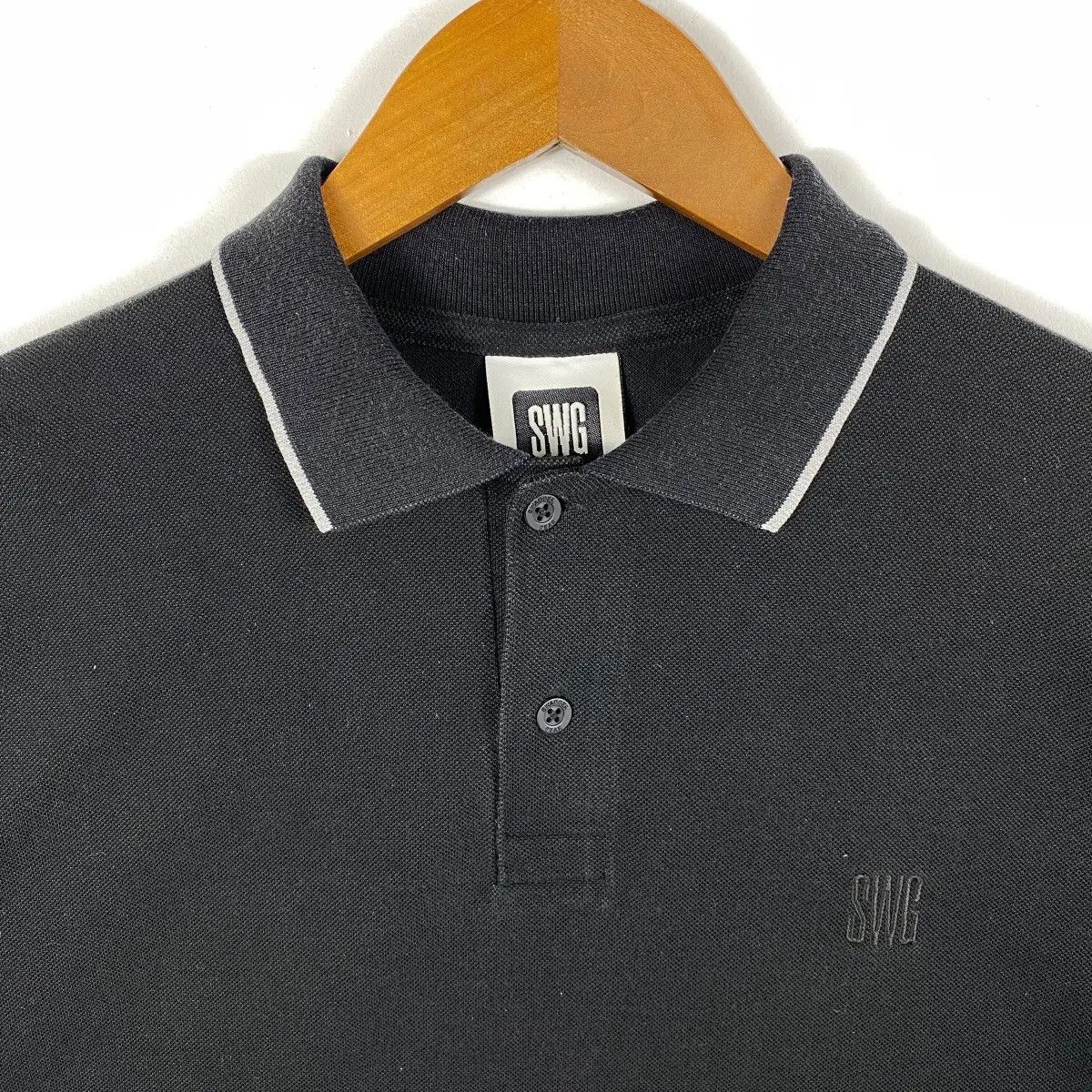 Japanese Brand Japanese Brand SWAGGER Small Embroidery Logo Polo Shirt Size US M / EU 48-50 / 2 - 2 Thumbnail