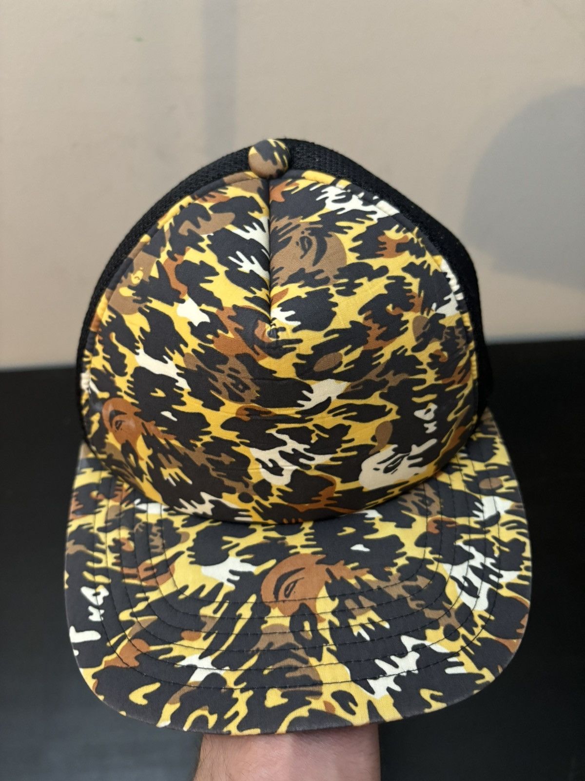 Bape A Bathing Ape Bape Leopard Print Mesh Hat Cap Brown Size ONE SIZE - 2 Thumbnail