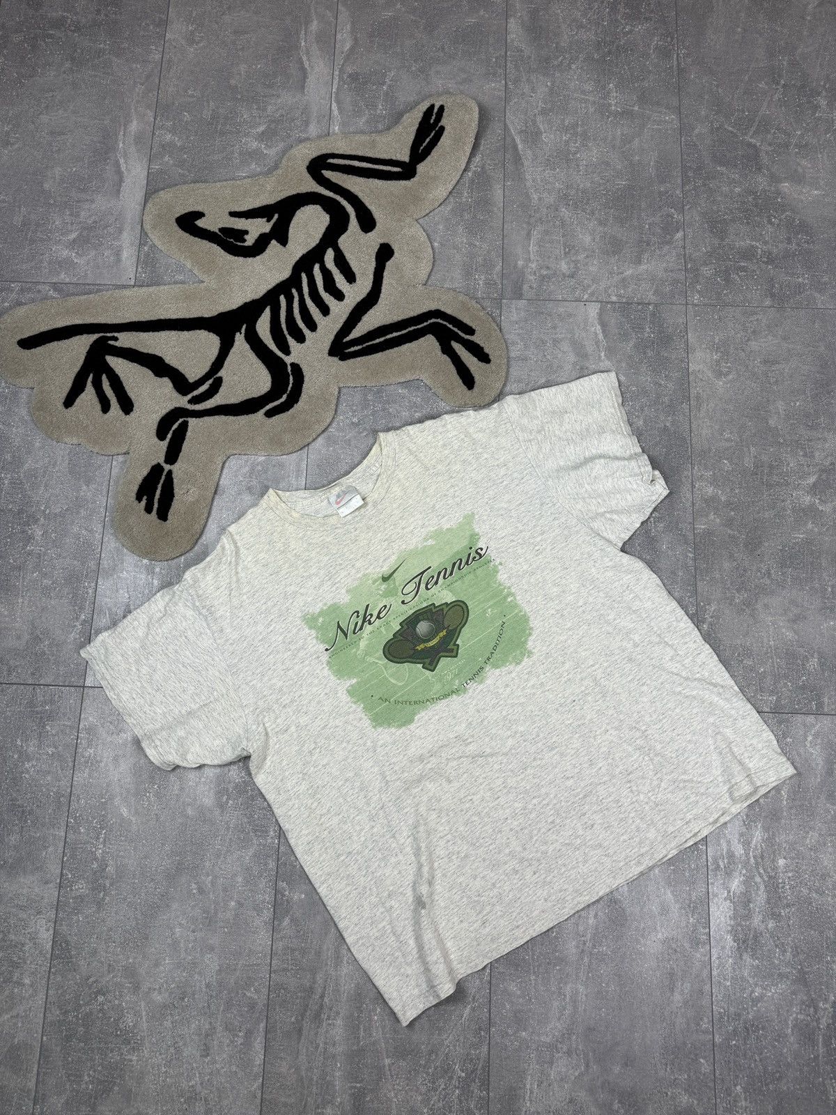 Nike × Vintage Mens Vintage Nike tennis USA T-shirt big logo tee rare 90s Size US L / EU 52-54 / 3 - 1 Thumbnail