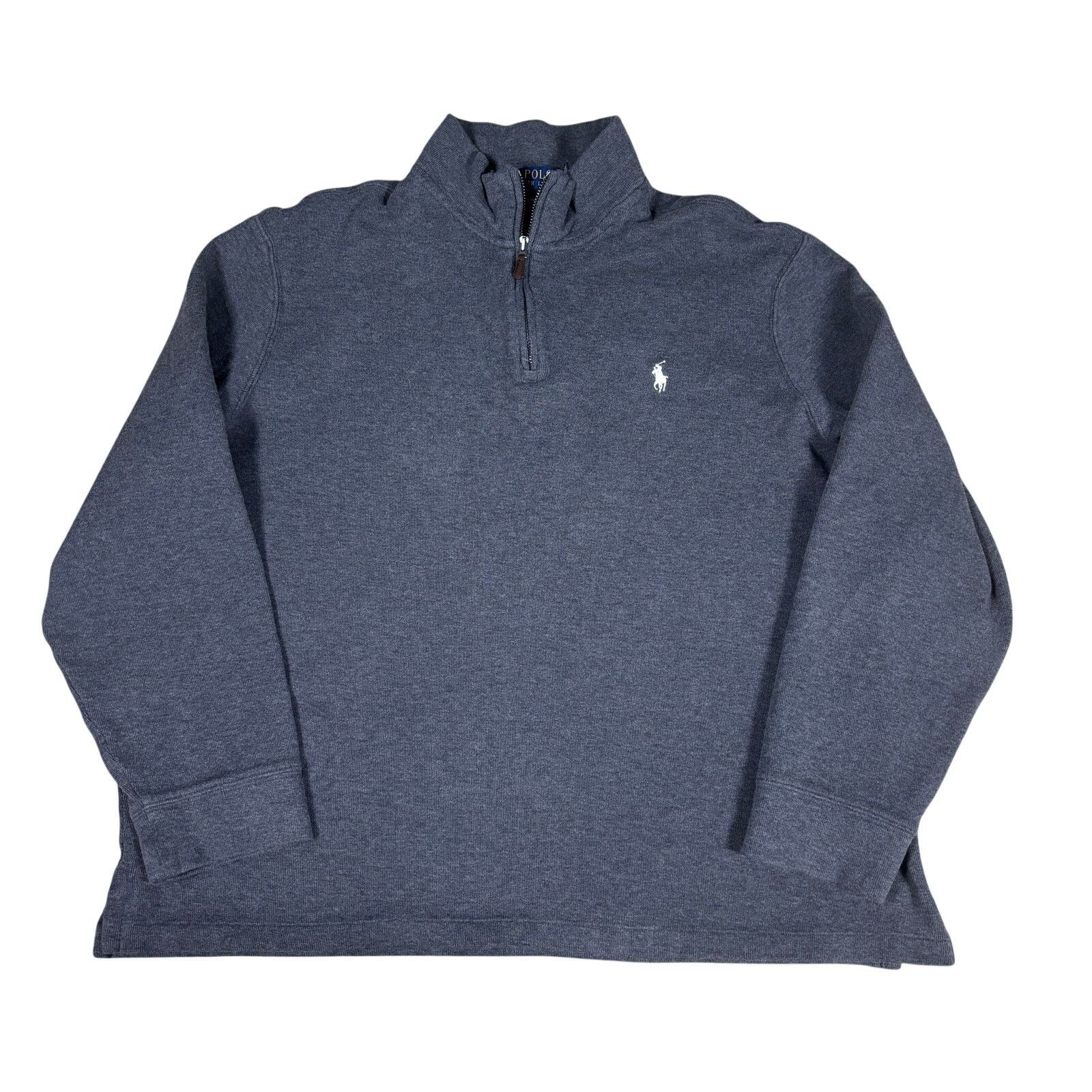 Polo Ralph Lauren Polo Ralph Lauren Mens Gray Estate Rib Quarter Zip Pullover Size US XL / EU 56 / 4 - 1 Thumbnail