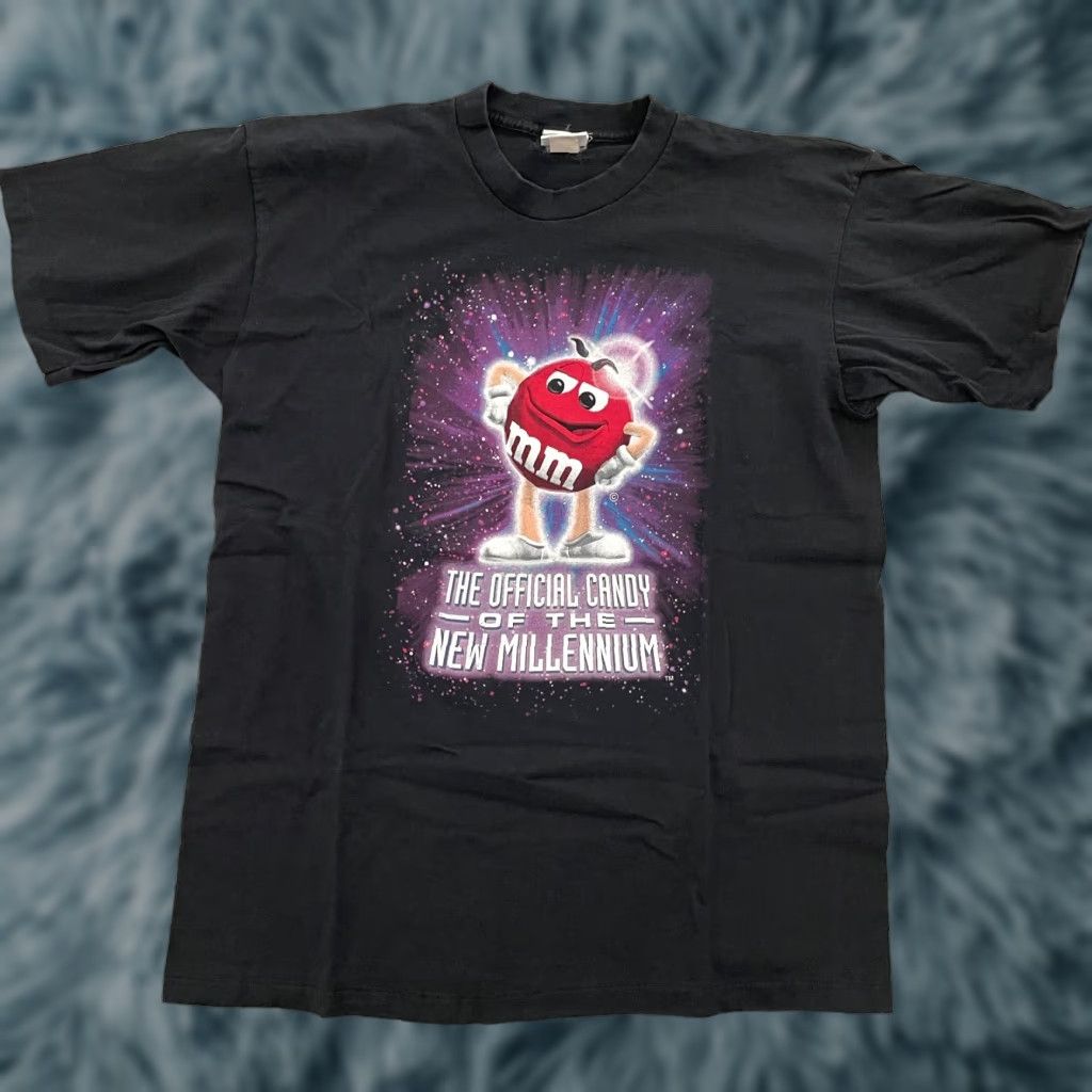 Vintage VINTAGE M&M Shirt Adult XL Black Candy Millennium Single Stitch Mars XL Mens Shirt Size US XL / EU 56 / 4 - 1 Thumbnail