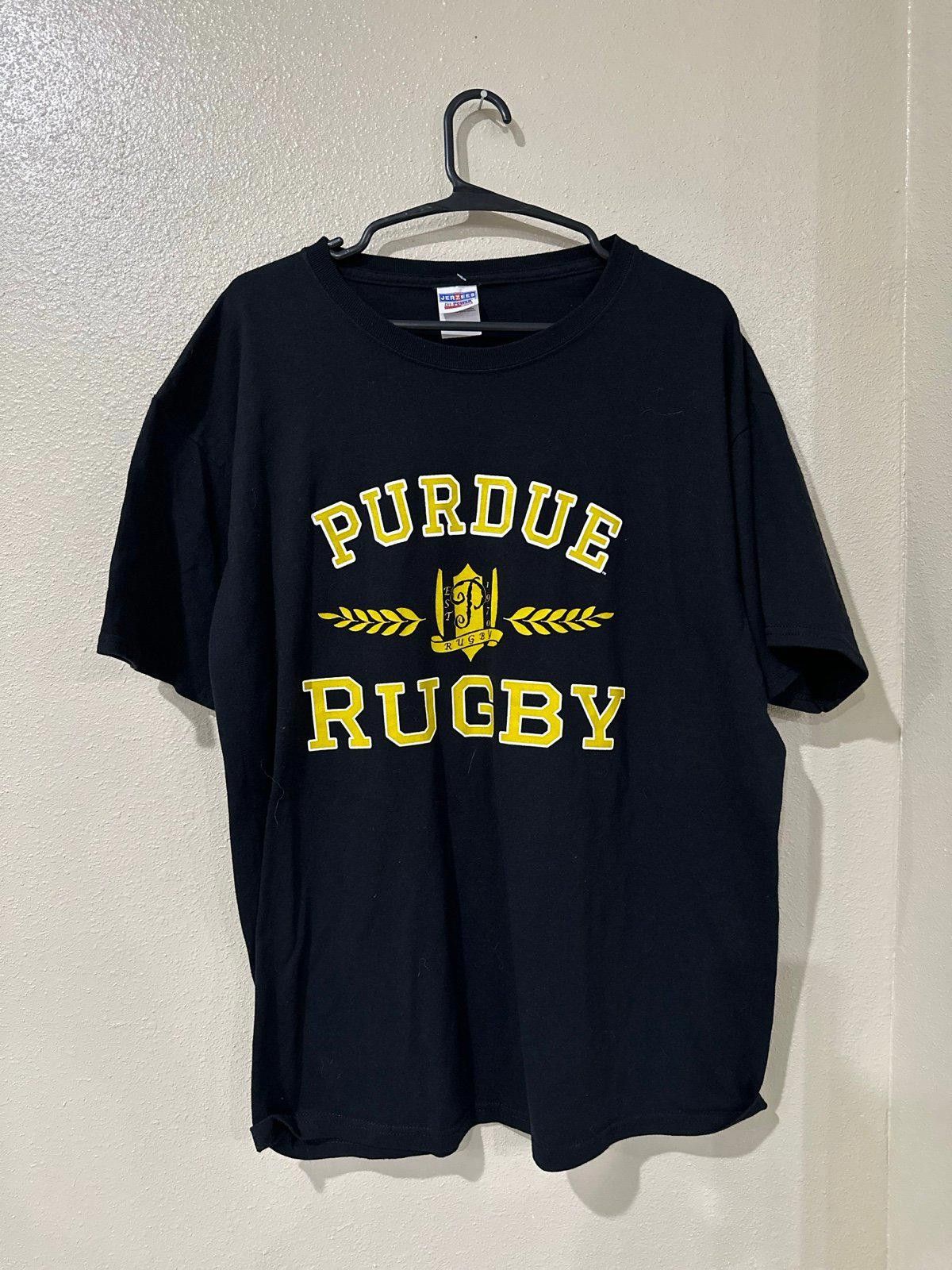 Jerzees Purdue rugby T-shirt Size US L / EU 52-54 / 3 - 1 Thumbnail
