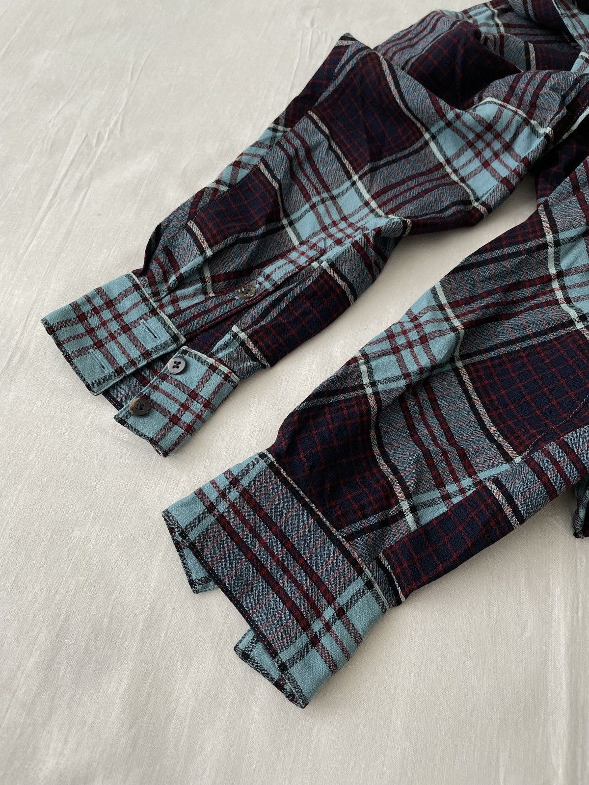 Issey Miyake IS Issey Miyake Sport Archival Clothing Wool Blouse Plaid Size S / US 4 / IT 40 - 11 Thumbnail