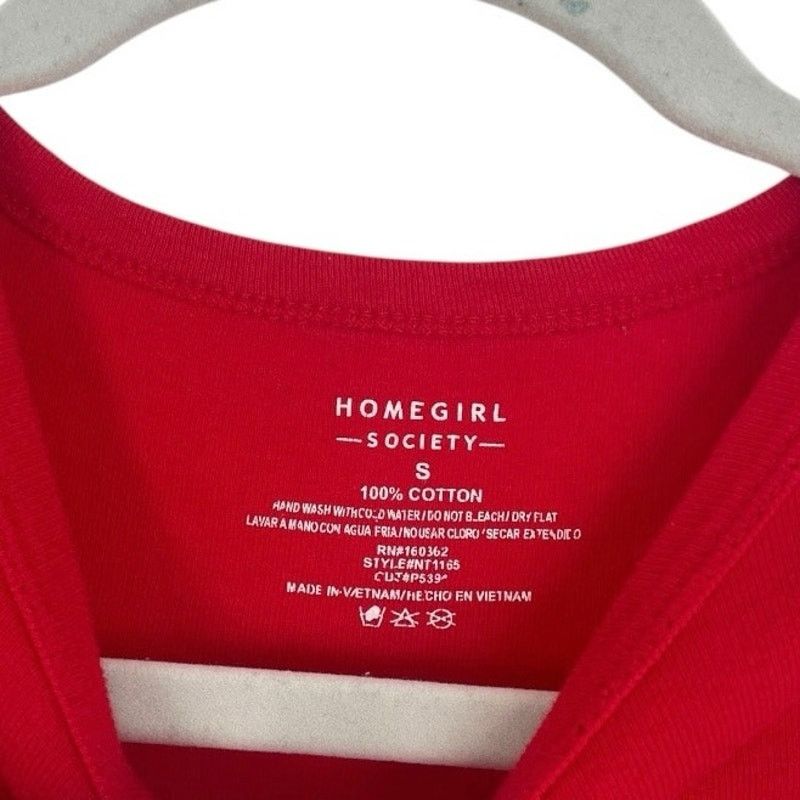 Other Homegirl Society Red Live to Ride Motorcycles Cropped Top Size S / US 4 / IT 40 - 7 Thumbnail