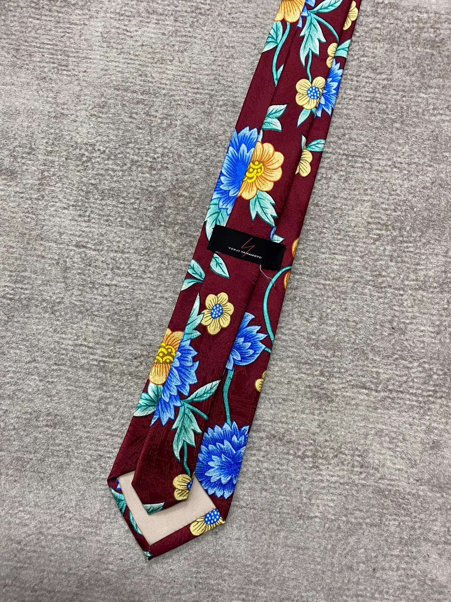 Yohji Yamamoto Yohji Yamamoto Pour Homme Early Silk Floral Tie Size ONE SIZE - 5 Thumbnail