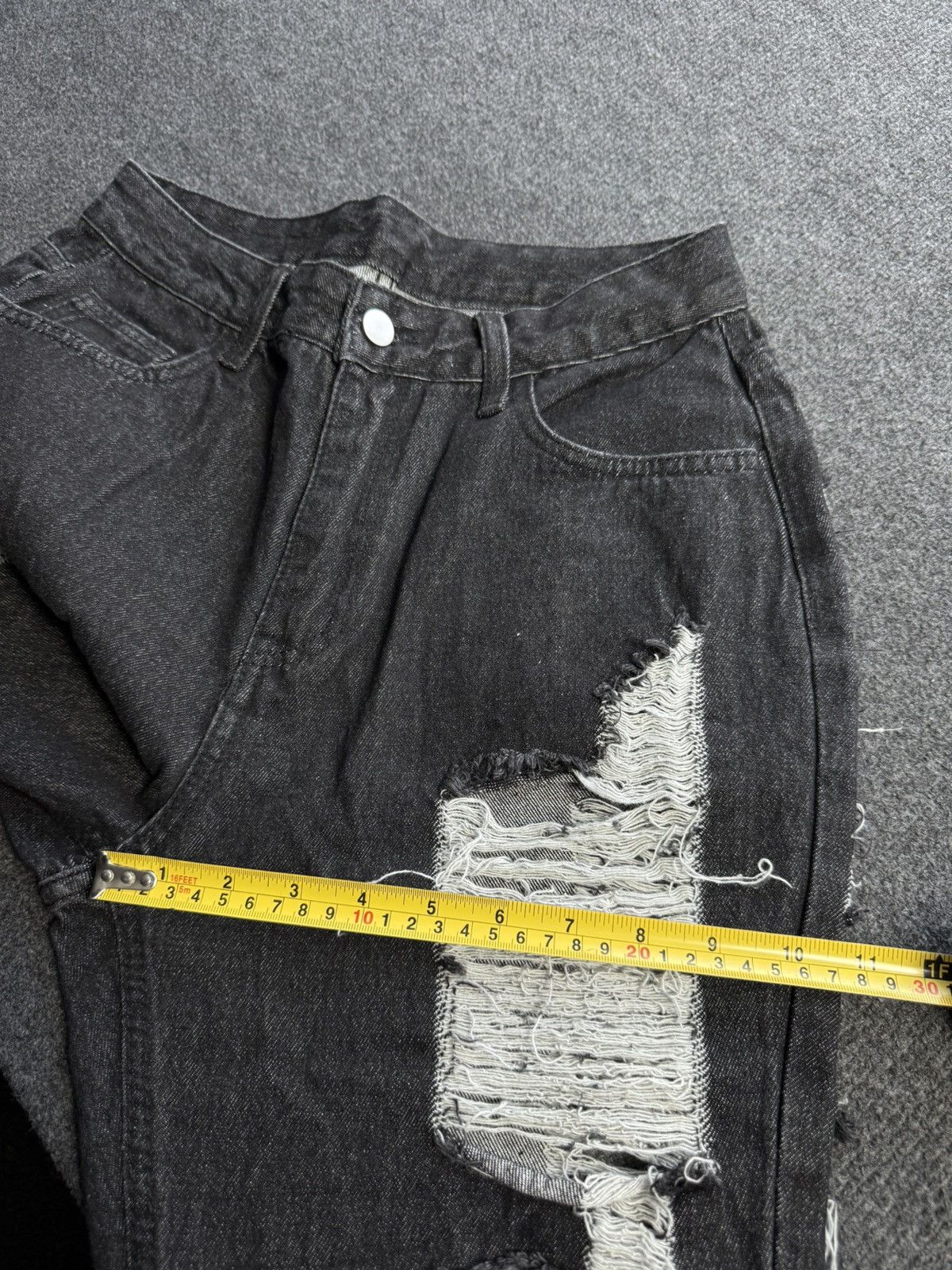 If Six Was Nine Japanese 00s LGB Black Distressed Bootcut Flared Denim Jeans Size 28" / US 6 / IT 42 - 22 Thumbnail