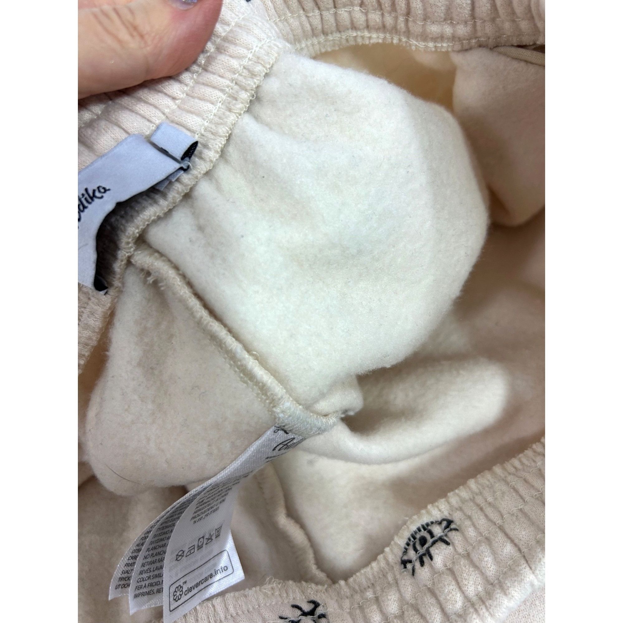 Other Adika Women’s Cream Sweatpants L Graphic Eye Pattern Joggers Size 33" - 13 Thumbnail
