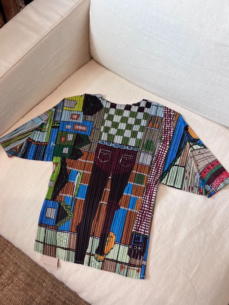 Issey Miyake Issey Miyake size:3 Brown, green and blue color-blocked to Size XS / US 0-2 / IT 36-38 - 5 Thumbnail