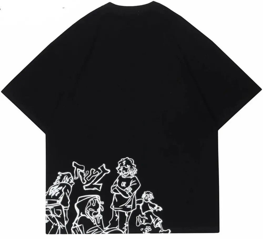 Other Streetwear Funny Anime Cartoon Graphic Oversized T-Shirt y2k Size US L / EU 52-54 / 3 - 2 Thumbnail