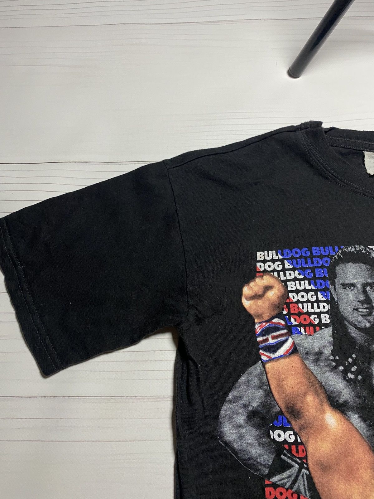 Vintage Vintage WWF British Bulldog 1991 big Logo y2k t shirt Size US S / EU 44-46 / 1 - 6 Thumbnail