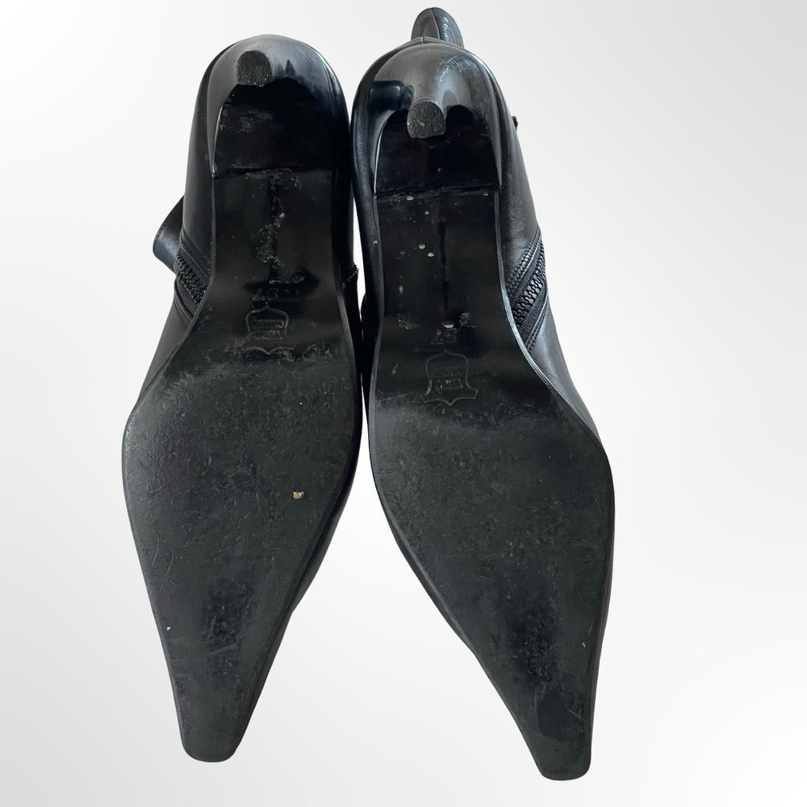 Other Vero Cuoio Women's Black Leather Pointed-Toe Ankle Boots Size US 7 / IT 37 - 5 Thumbnail