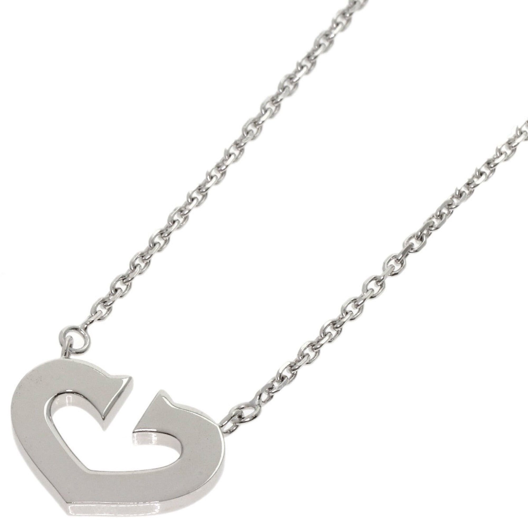 Cartier Cartier C Heart Necklace 18K White Gold Women's CARTIER Size ONE SIZE - 1 Thumbnail