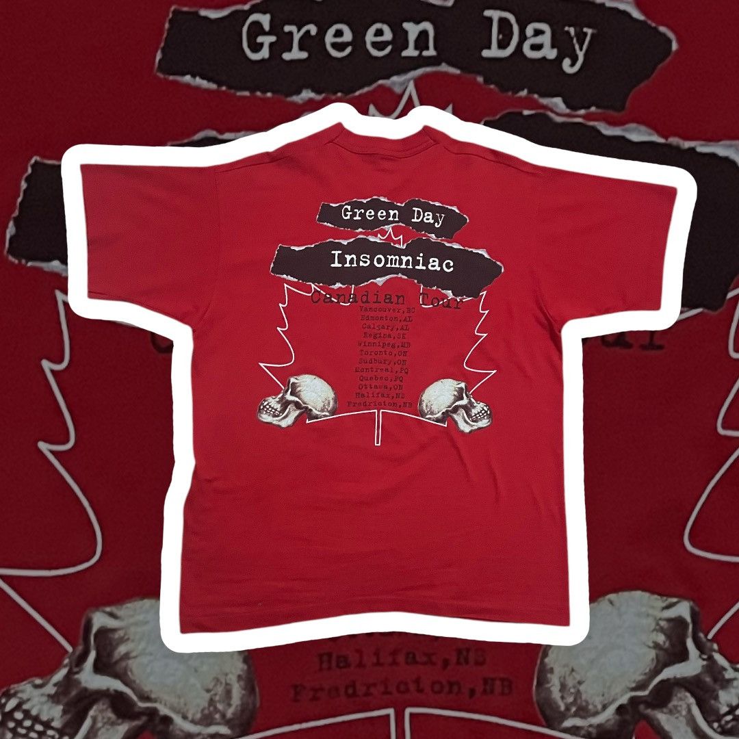 Band Tees Green Day Canadian Insomniac Tour 1995 Size US XL / EU 56 / 4 - 2 Thumbnail