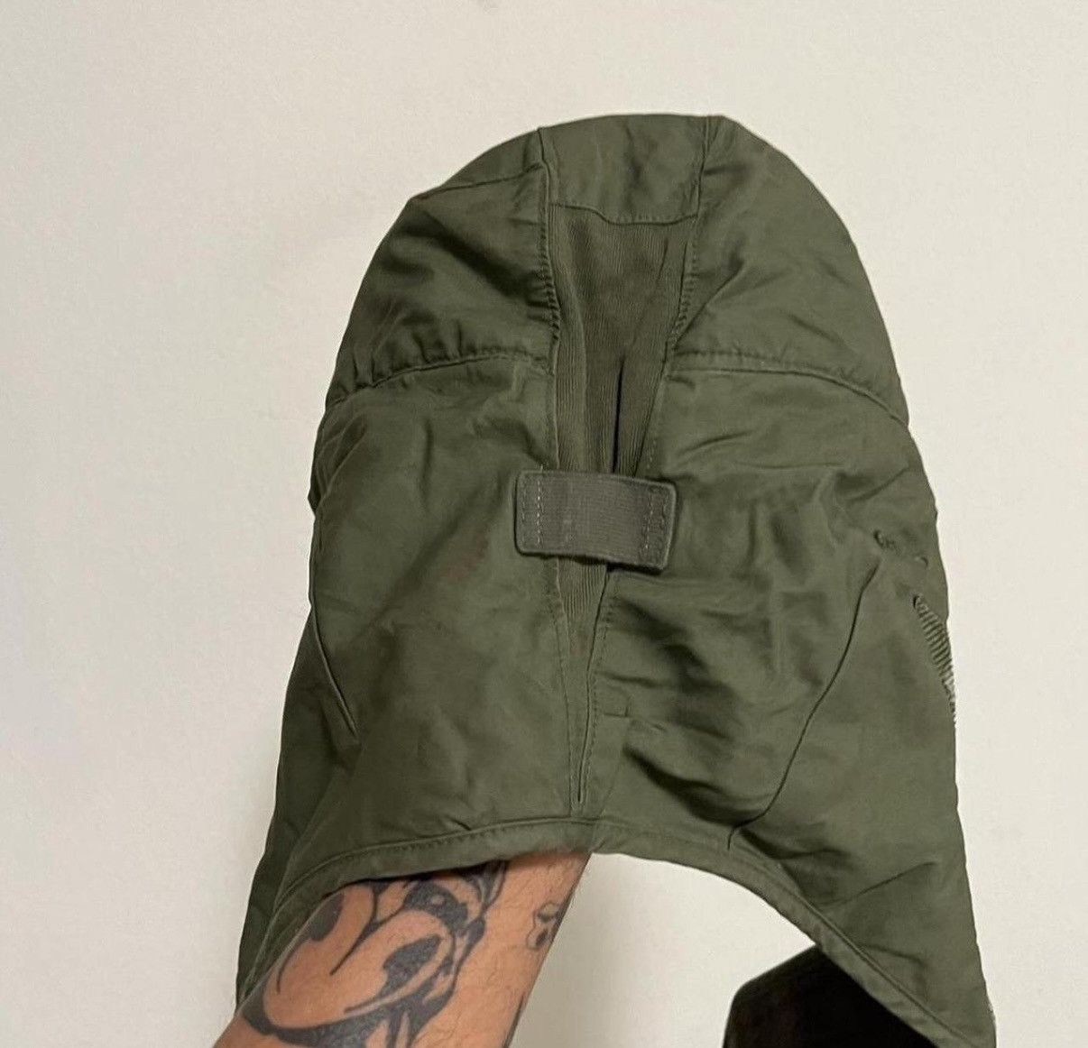 Vintage Vintage army green and brown military helmet cap Size ONE SIZE - 3 Thumbnail