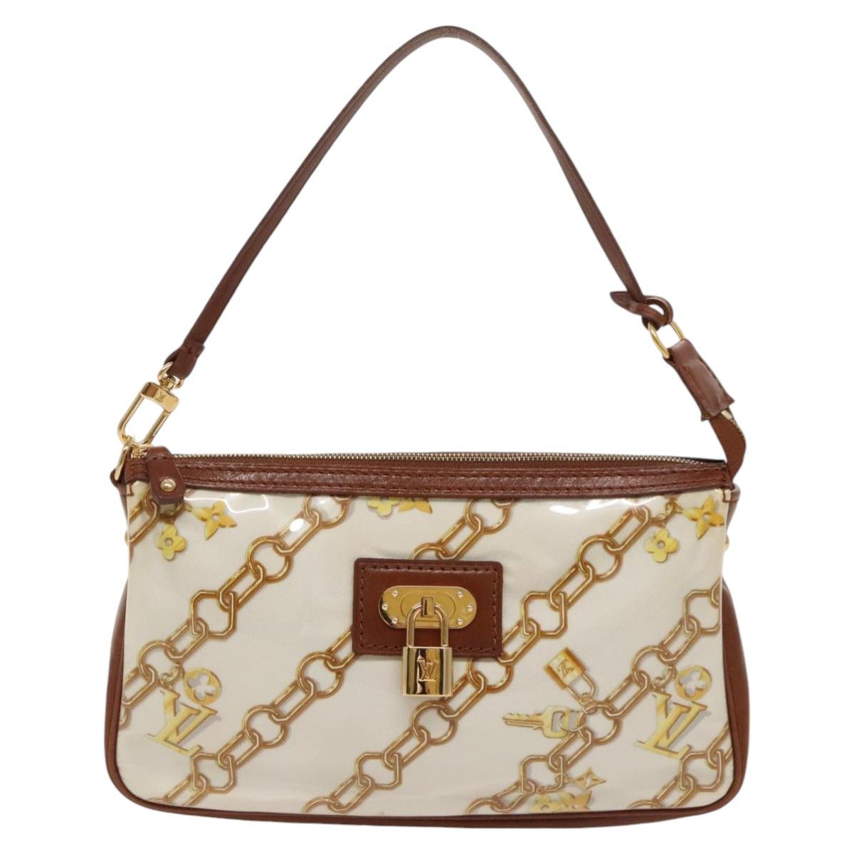 Louis Vuitton Pochette Accessoire White Vinyl Clutch Bag (Pre-Owned) Size ONE SIZE - 1 Thumbnail