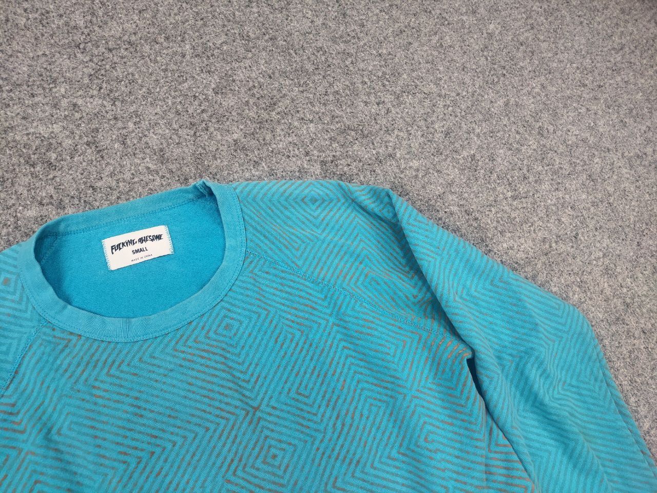 Fucking Awesome Fucking Awesome LSD Blue Pattern Crew chek Sweatshirt Size US S / EU 44-46 / 1 - 4 Thumbnail