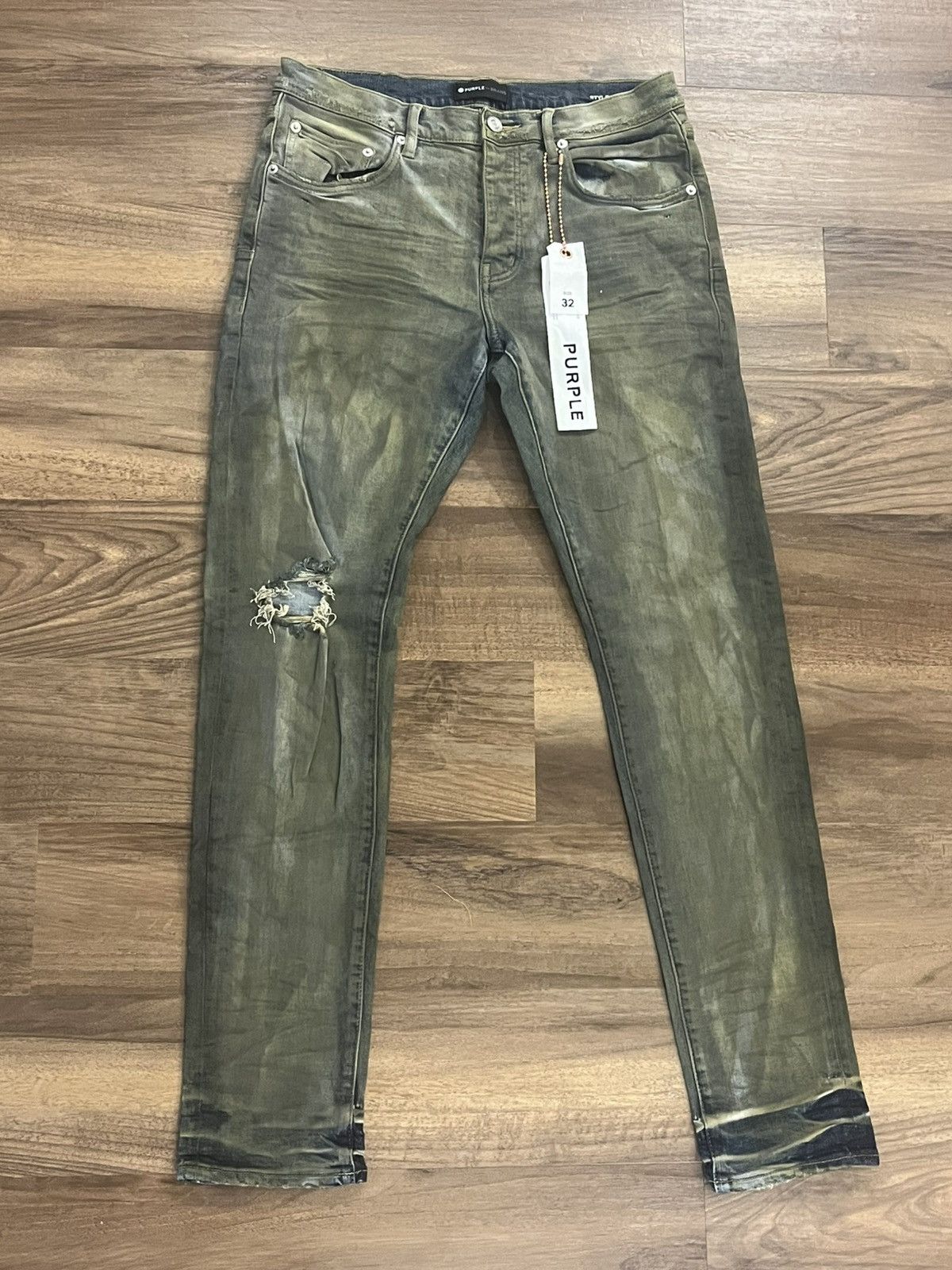 Purple Brand Light dirty blowout jeans sz 32 new Size US 32 / EU 48 - 1 Thumbnail