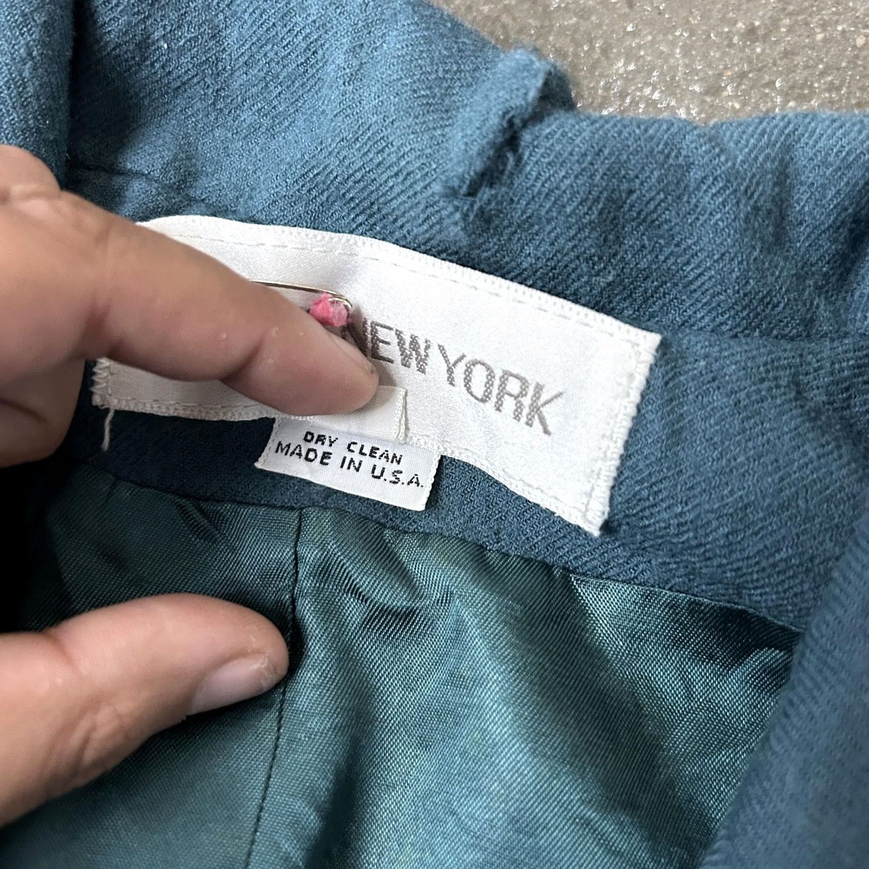 Jones New York VINTAGE Jones New York Blazer Womens 8 Teal 100% Wool Damaged US Made Blazer Woman Clothing Size M / US 6-8 / IT 42-44 - 4 Thumbnail