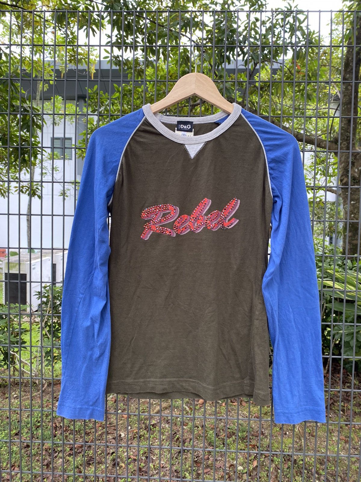 image of Dolce Gabbana "rebel" Longsleeve in Olive, Women's (Size XS)