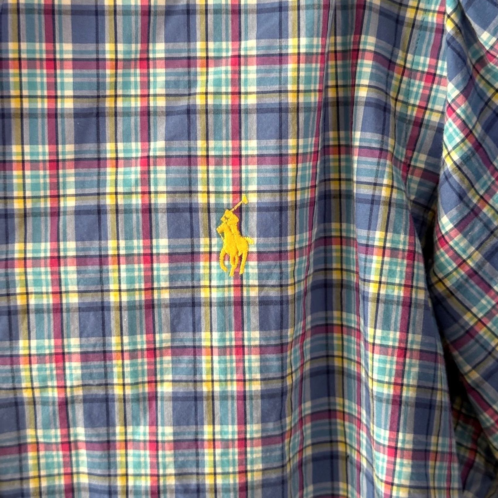 Ralph Lauren Ralph Lauren Men Plaid Short Sleeve Button Up Polo Shirt - Medium Blue Size US M / EU 48-50 / 2 - 4 Thumbnail
