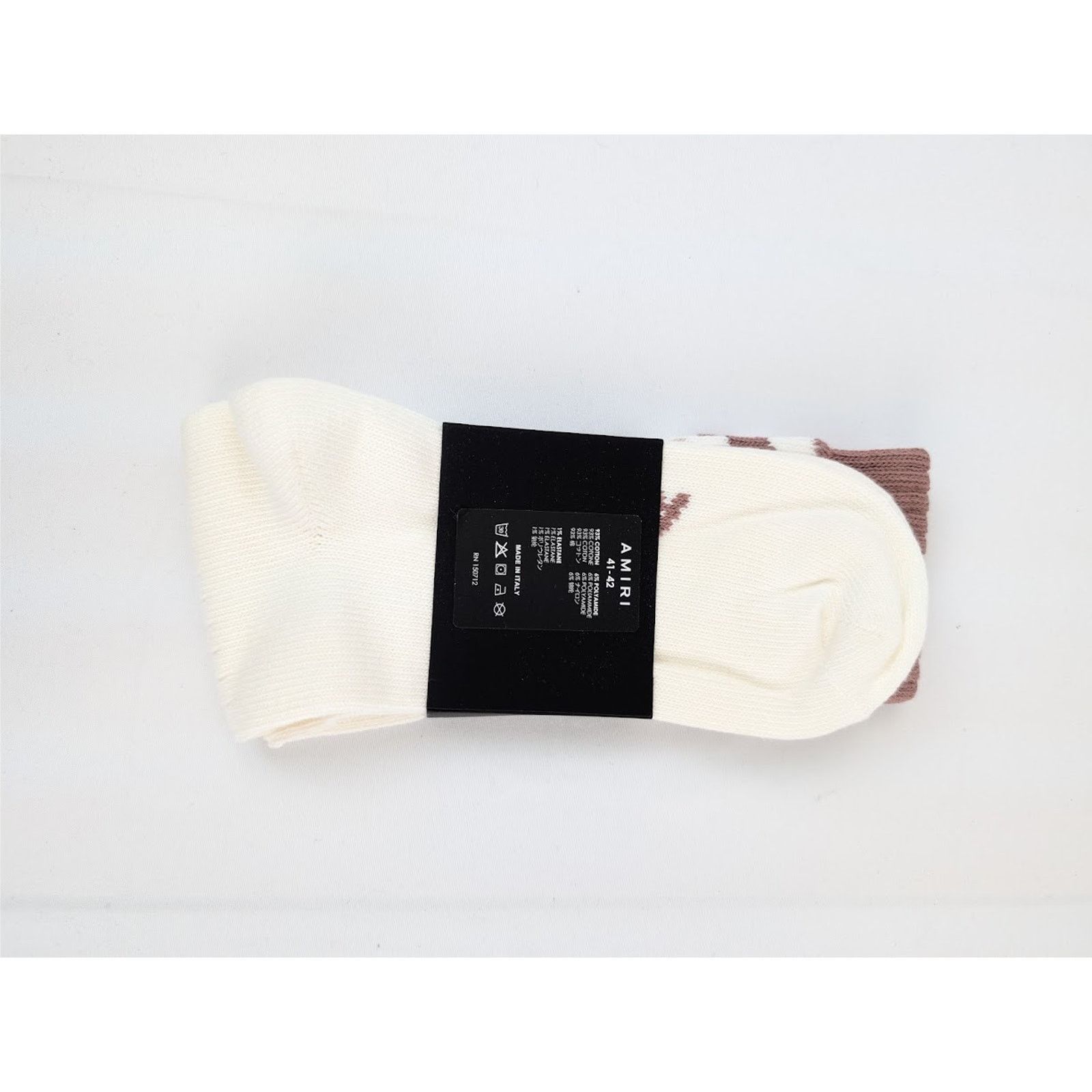 Amiri o1rshd1 Size: 45-46 / Stack Stripe Chunky Socks in Brown Size ONE SIZE - 3 Thumbnail