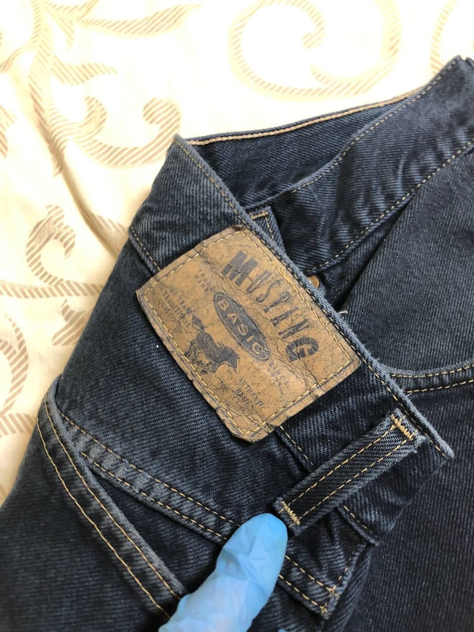 Mustang vintage MUSTANG Men's Jeans Distressed SunFaded Rare Y2K Size US 30 / EU 46 - 3 Thumbnail