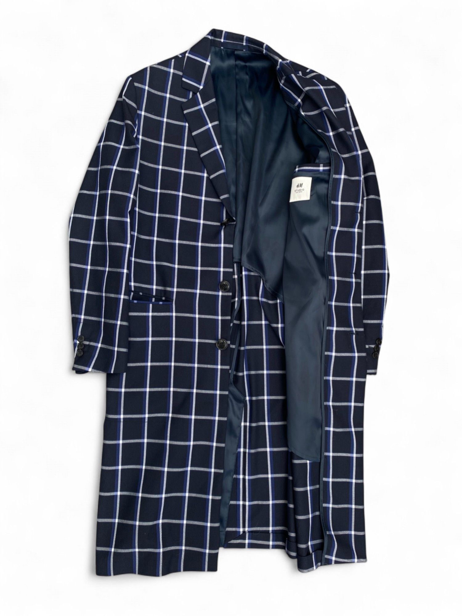 H&M H&M Studio Checkered Coat trench Size US M / EU 48-50 / 2 - 2 Thumbnail