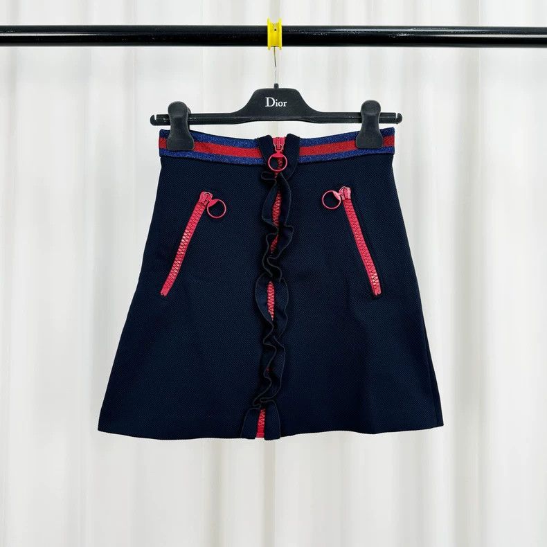 Gucci Gucci SizeXS Lace door flap webbing skirt Size 42" / US 20 - 1 Thumbnail