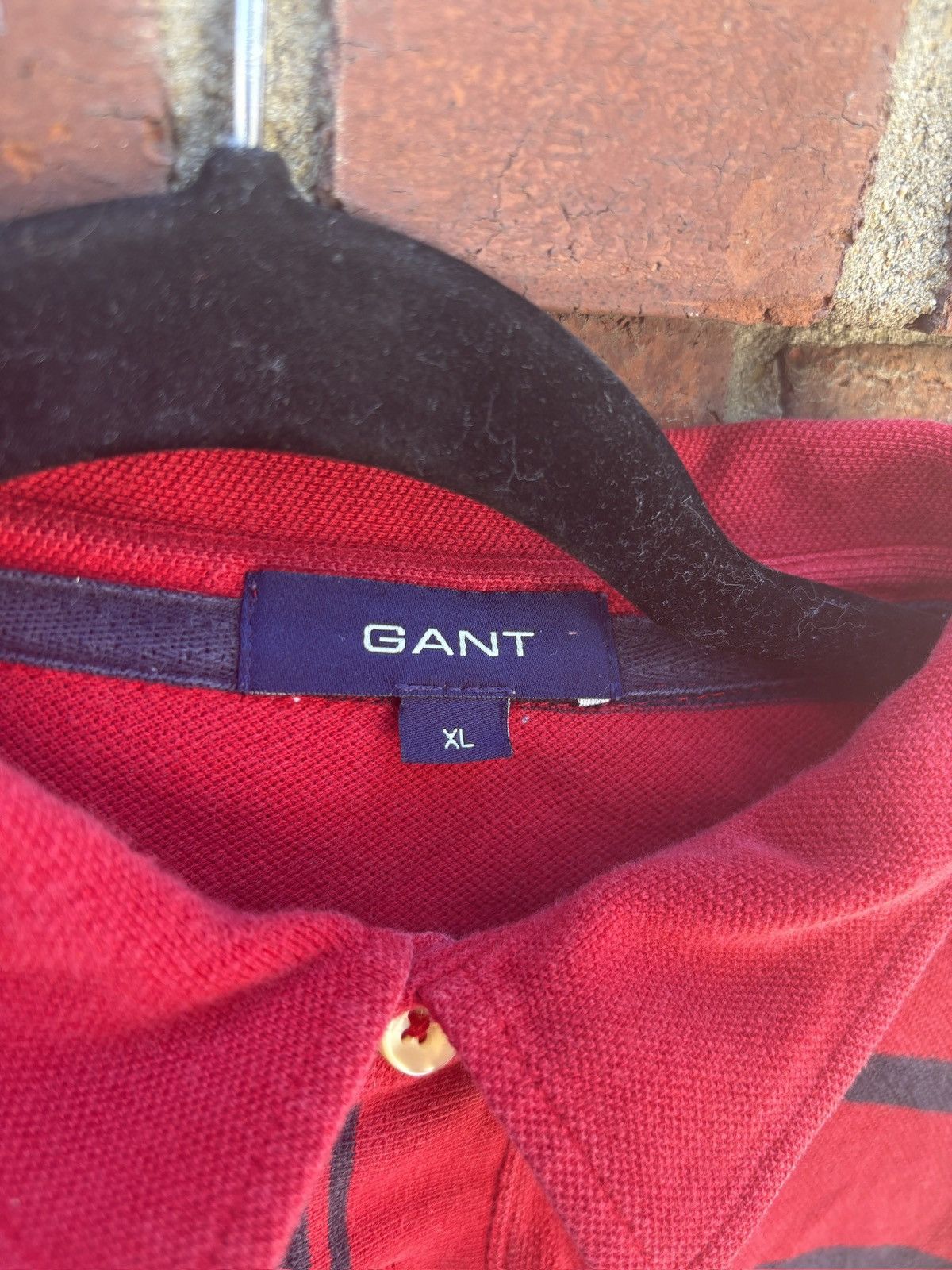 Gant GANT Long-sleeve Polo Vintage Streetwear Size XL Red Blue Size US XL / EU 56 / 4 - 4 Thumbnail